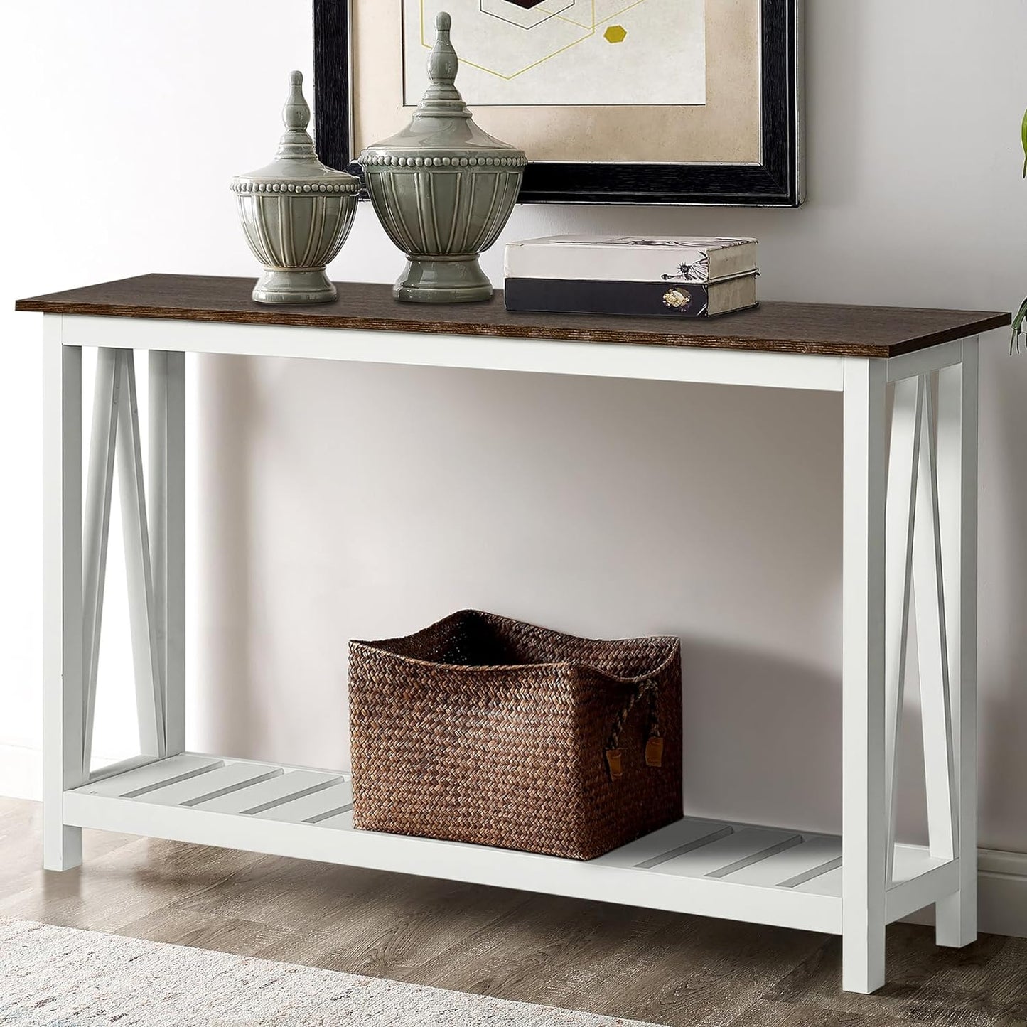 ChooChoo Farmhouse Console Table for Entryway and Living Room