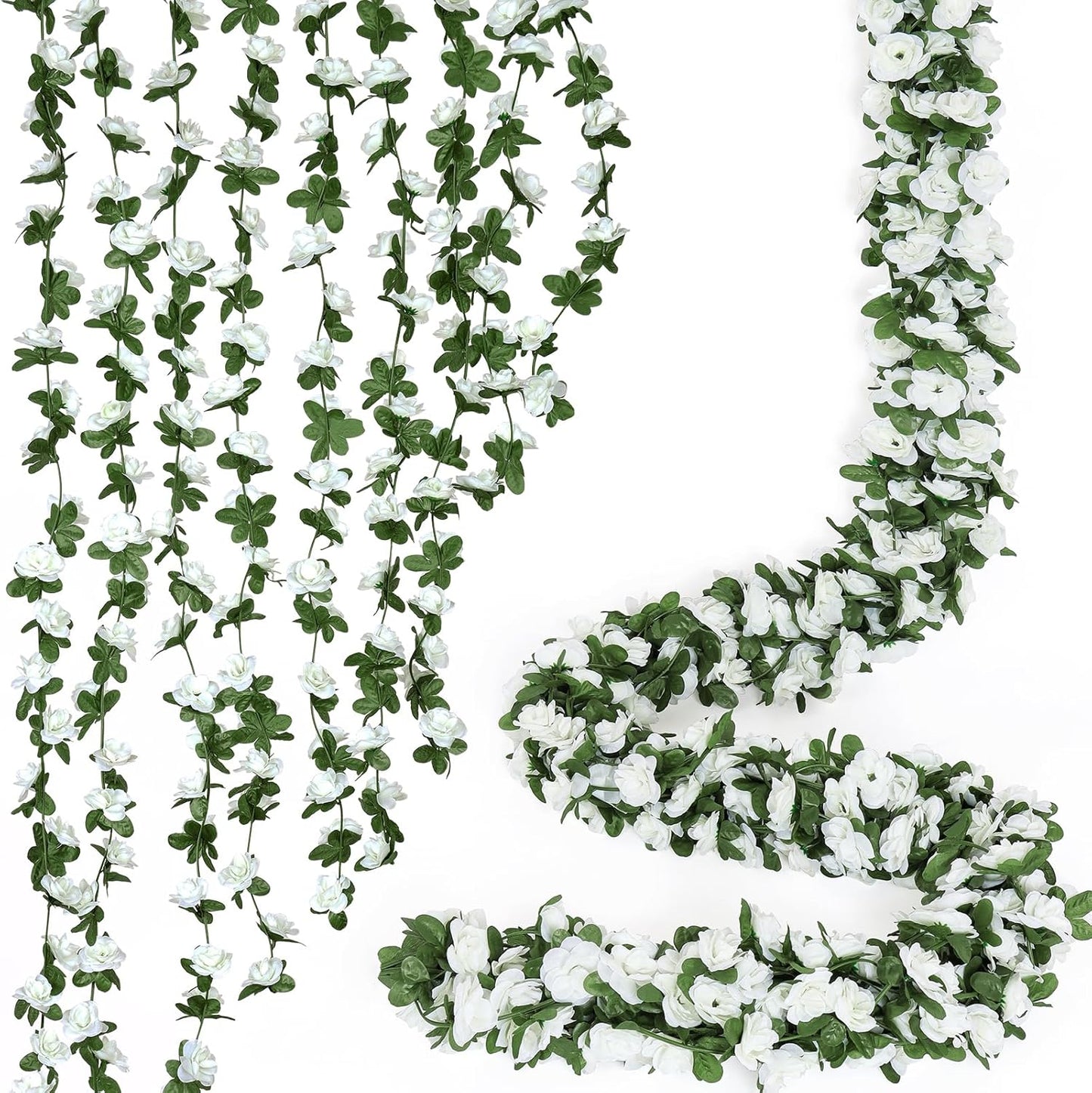 Artificial Flower Garland 18 Pack for Wedding and Home Decor