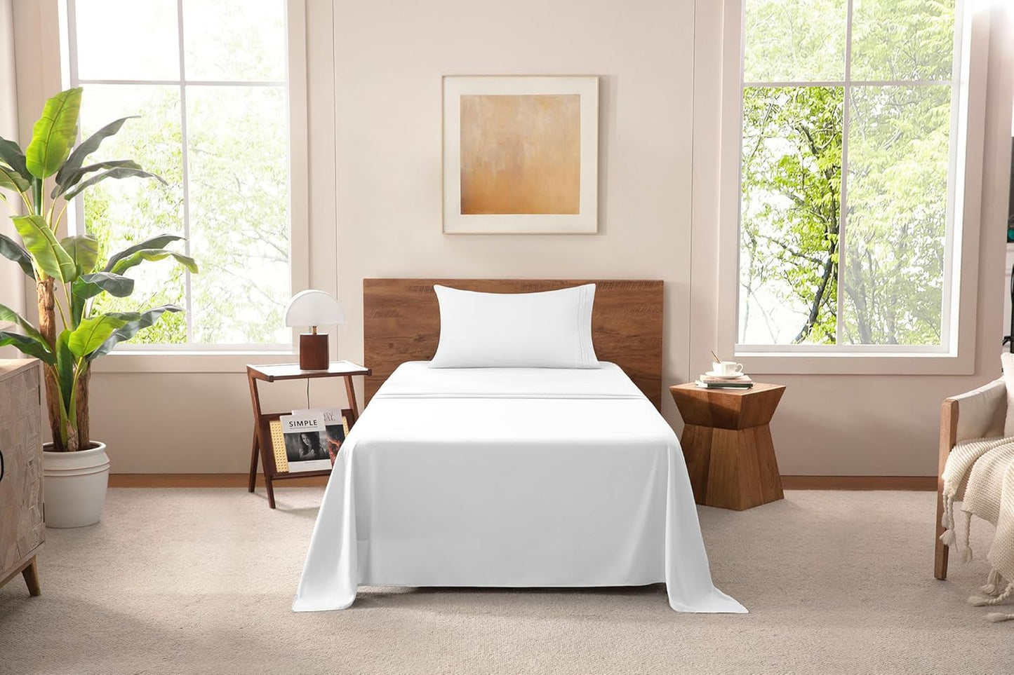 MISSQ Twin Size Bed Sheets Set - Cooling, Extra Soft & Luxury