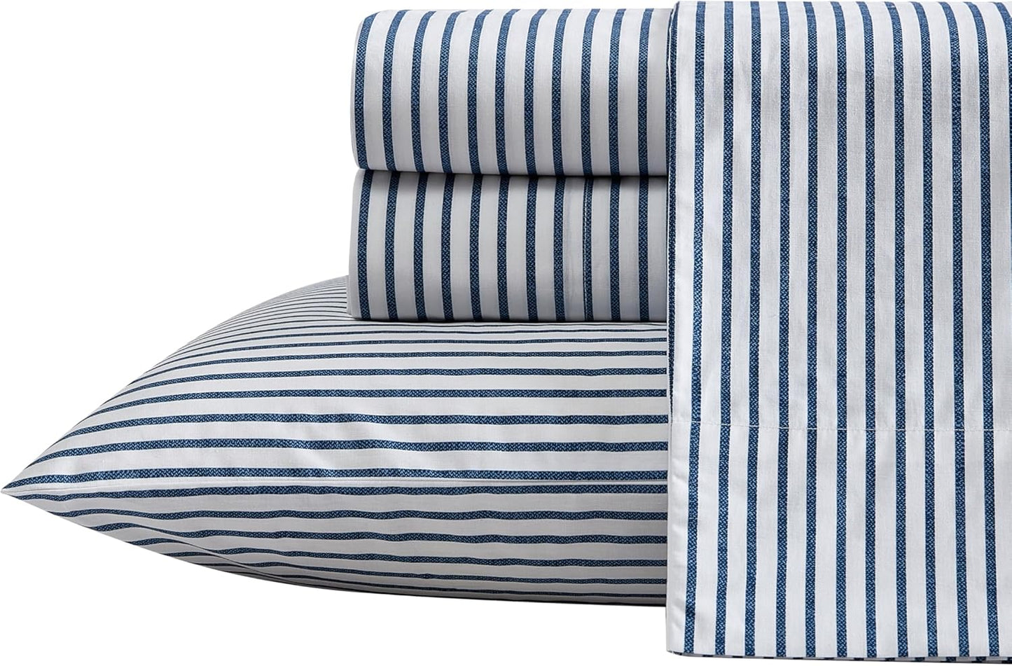 Nautica Queen Sheet Set - Crisp Cotton Percale Bedding for Comfort