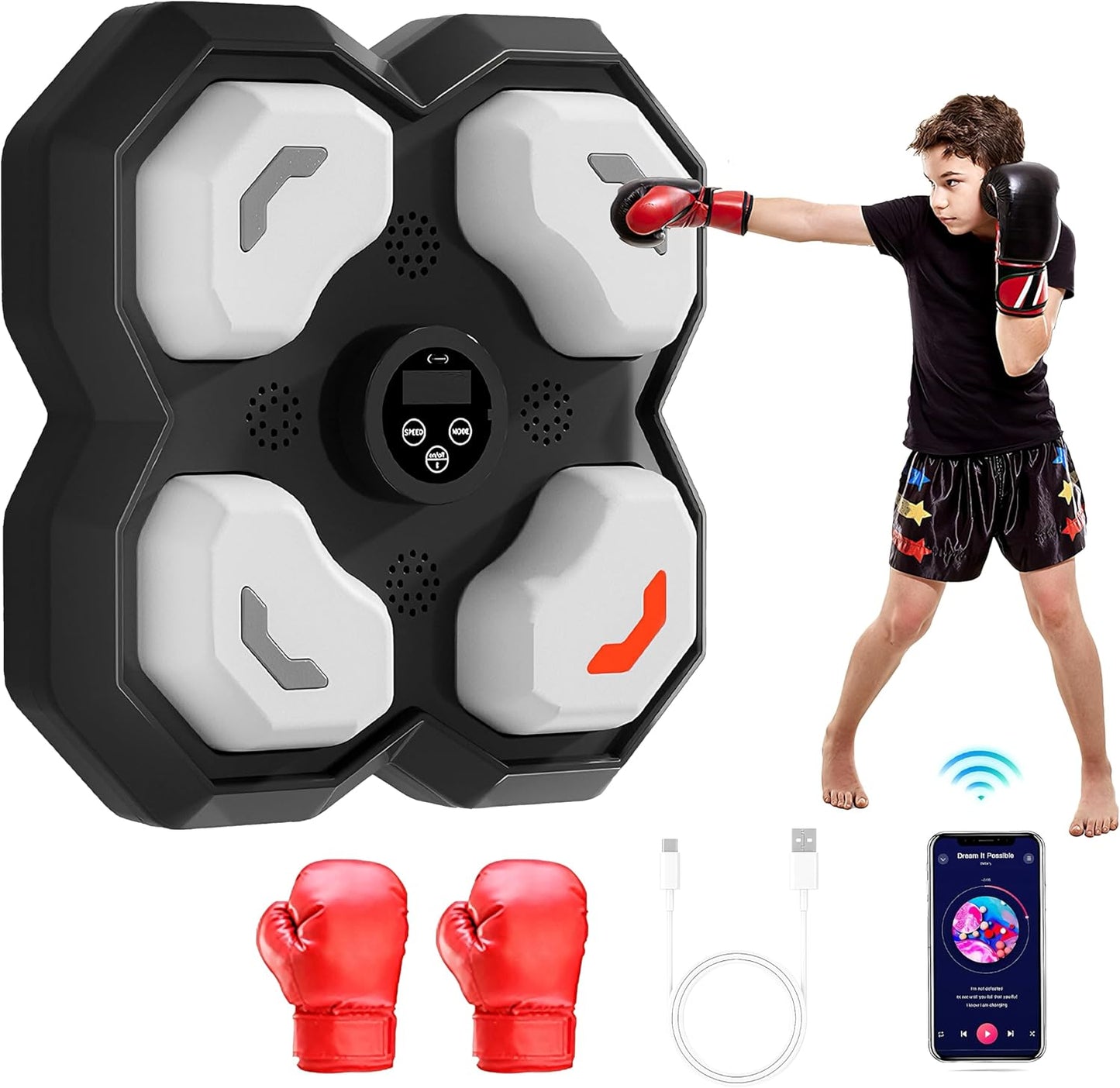 Home Fitness Bluetooth Music Boxing Trainer