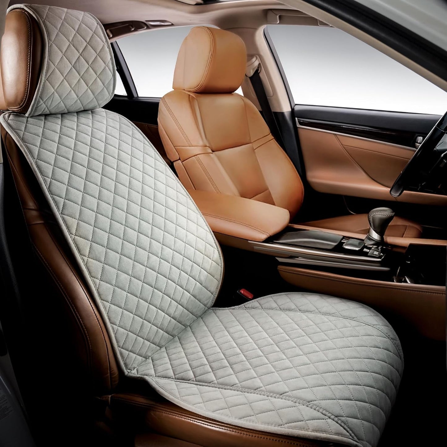 IVICY Faux Suede Car Seat Cover - Soft Non-Slip Protector