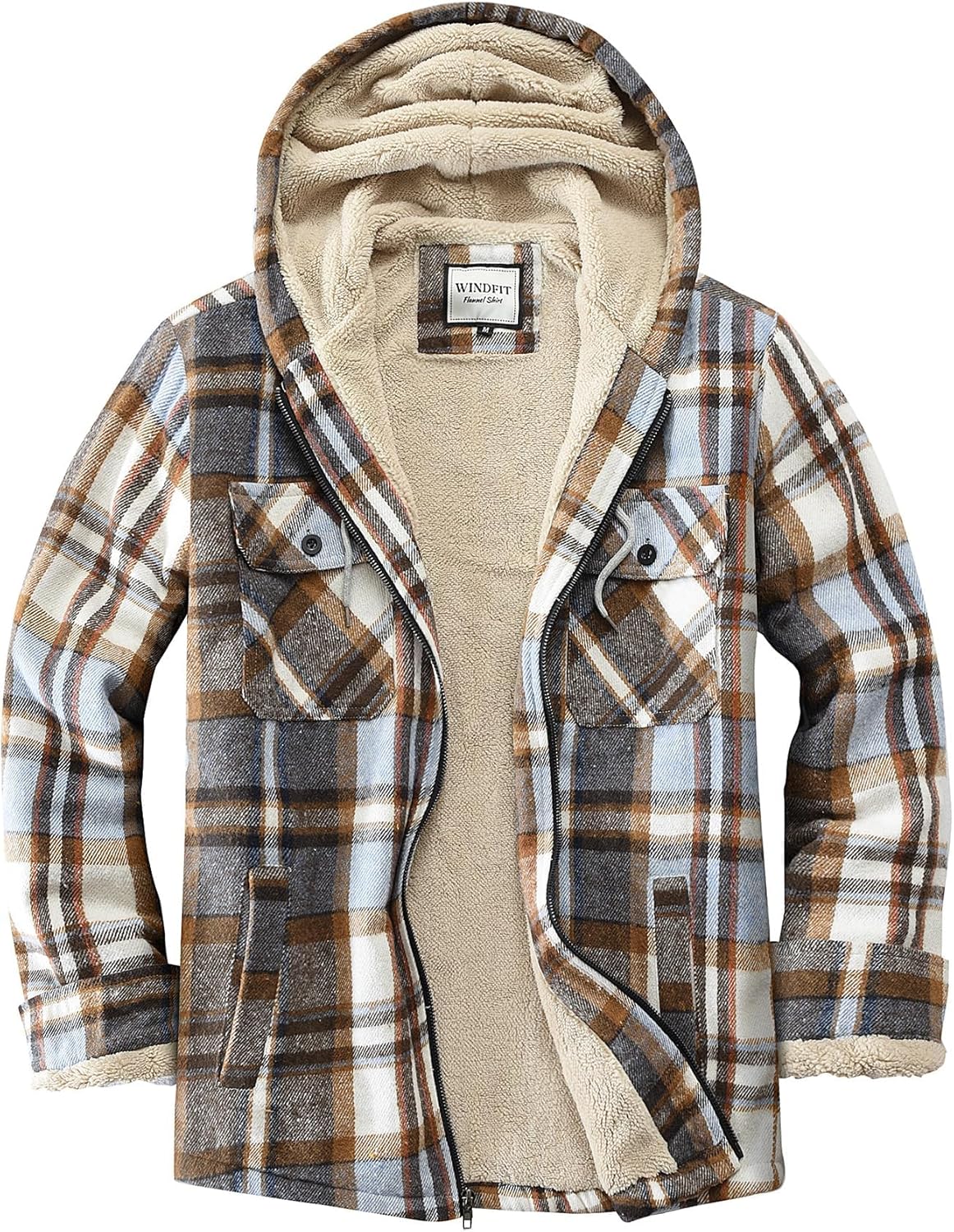 Women's Full Zip Fleece Flannel Jacket for Cozy Winter Style