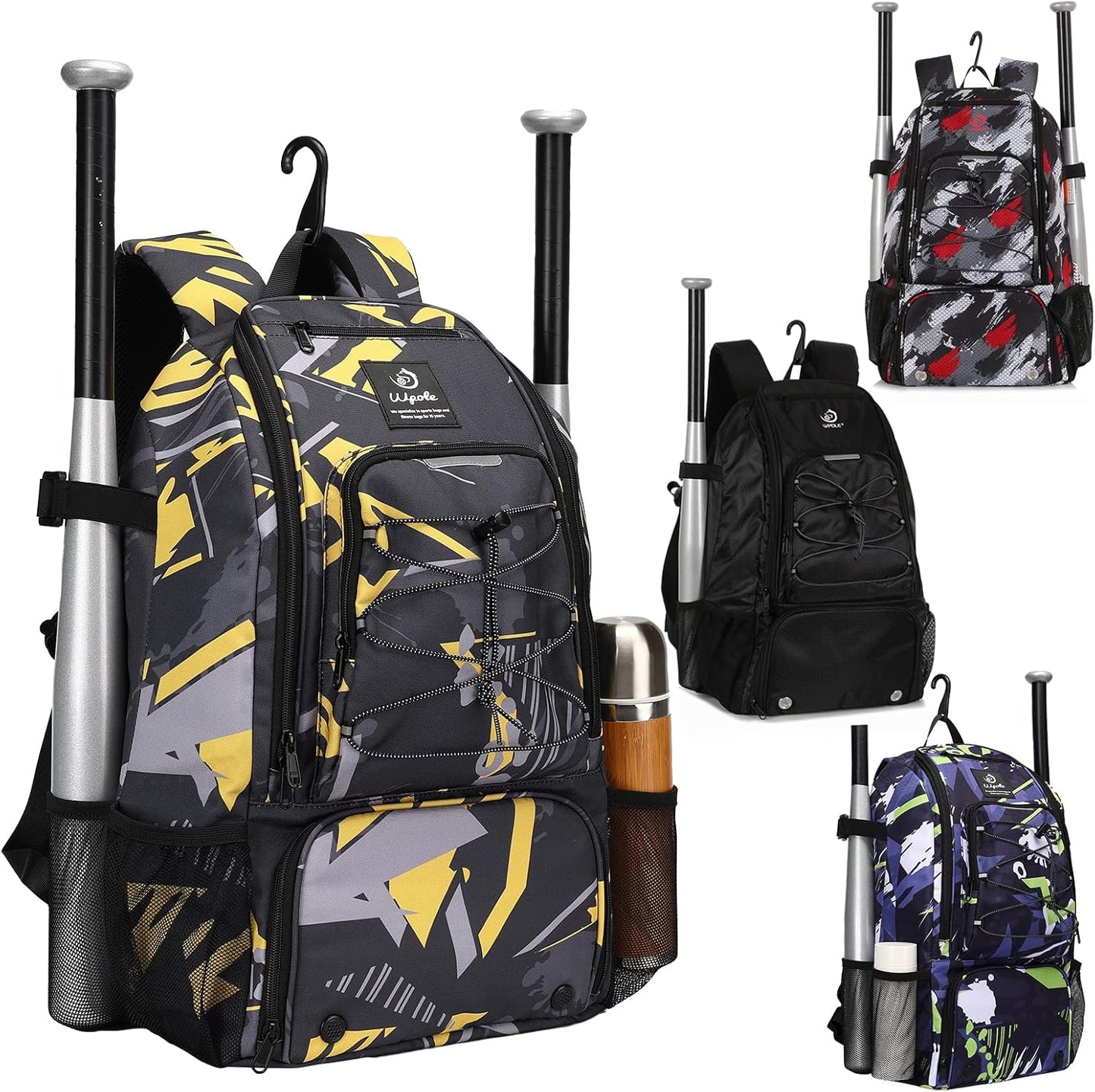 Sports Baseball and Softball Bat Bag for Youth and Adults