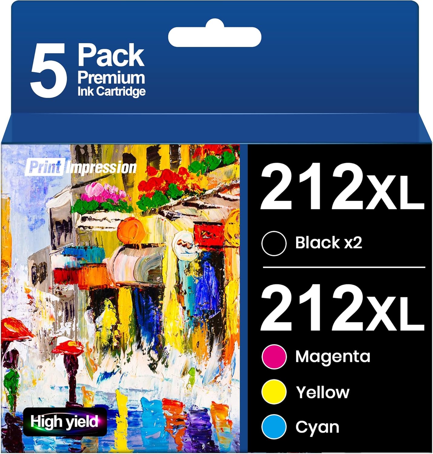 Vivid Colors: PrintImpression Epson 212XL Ink Set