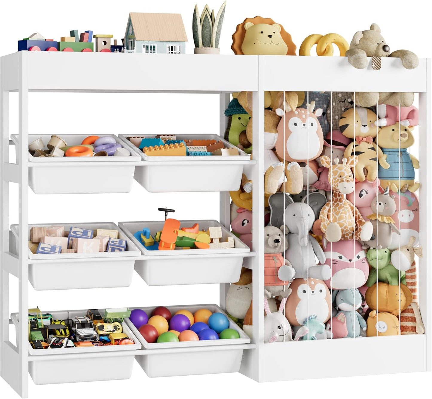 Stuffed Animal Storage Organizer for Kids Rooms and Playrooms