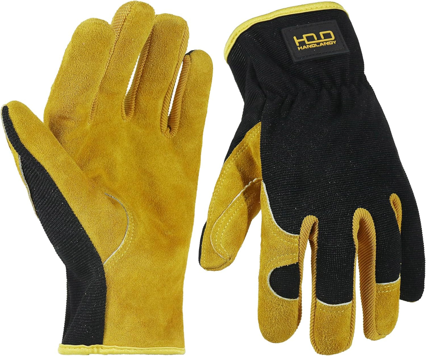 HANDLANDY Leather Work Gloves - All-Day Comfort