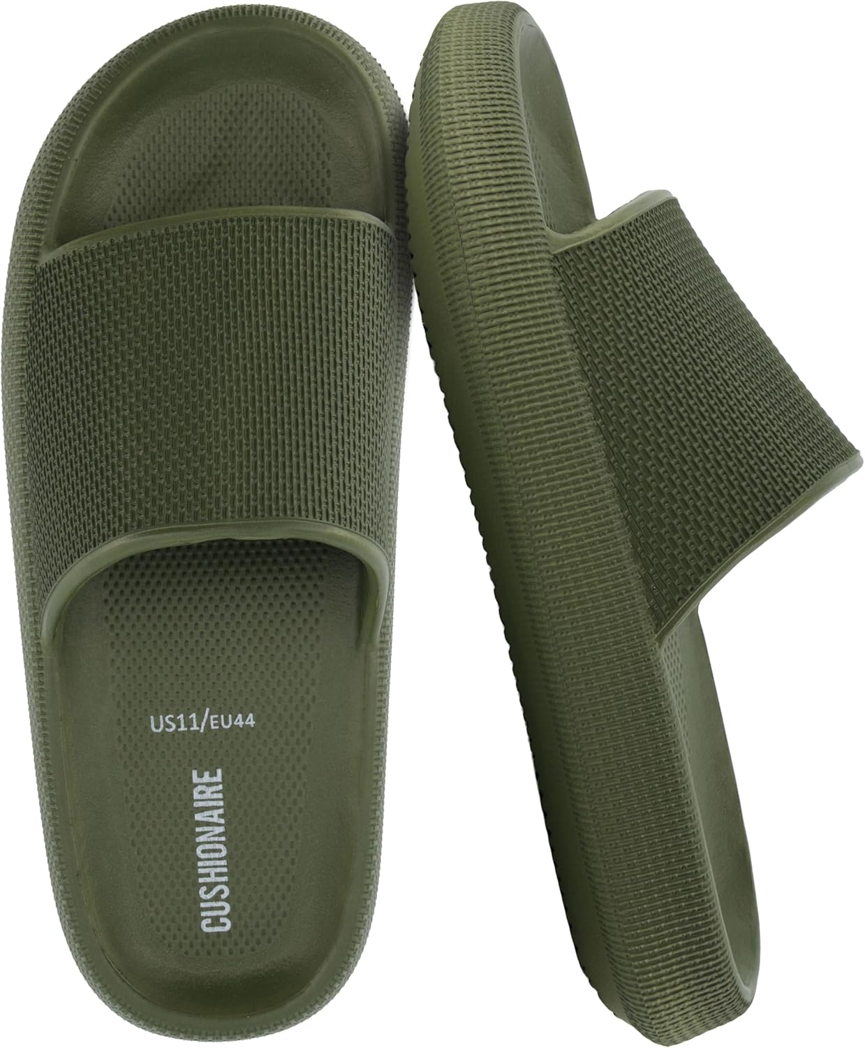 CUSHIONAIRE Feather EVA Mens Sandals for Ultimate Comfort