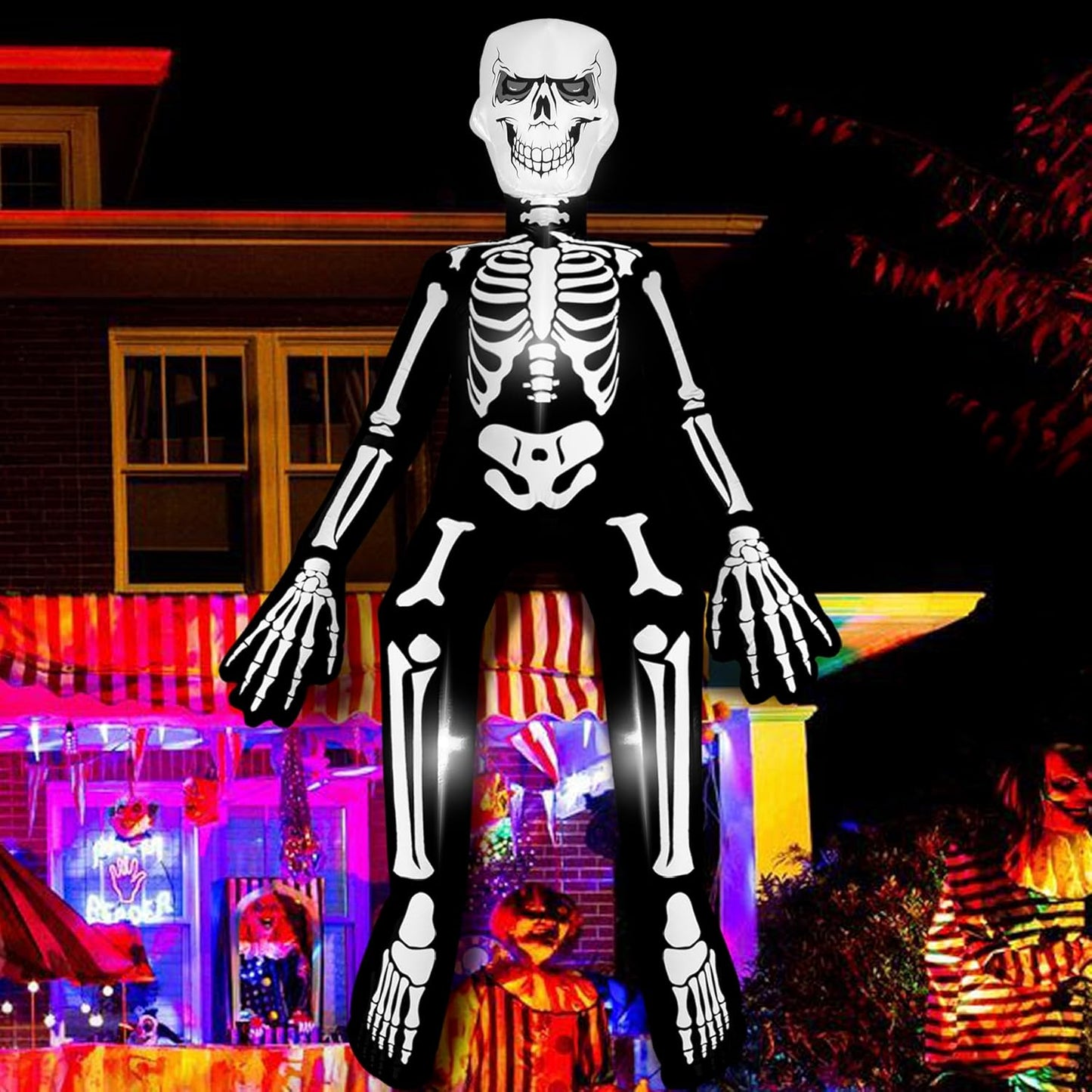 12 Ft Halloween Inflatable Decoration with LED Lights for Lawn