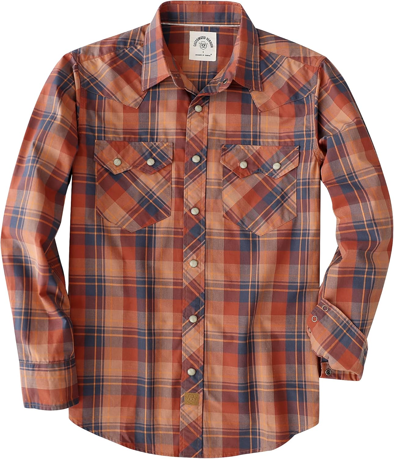 Dubinik Pearl Snap Shirts for Men: Stylish Western Plaid Shirt
