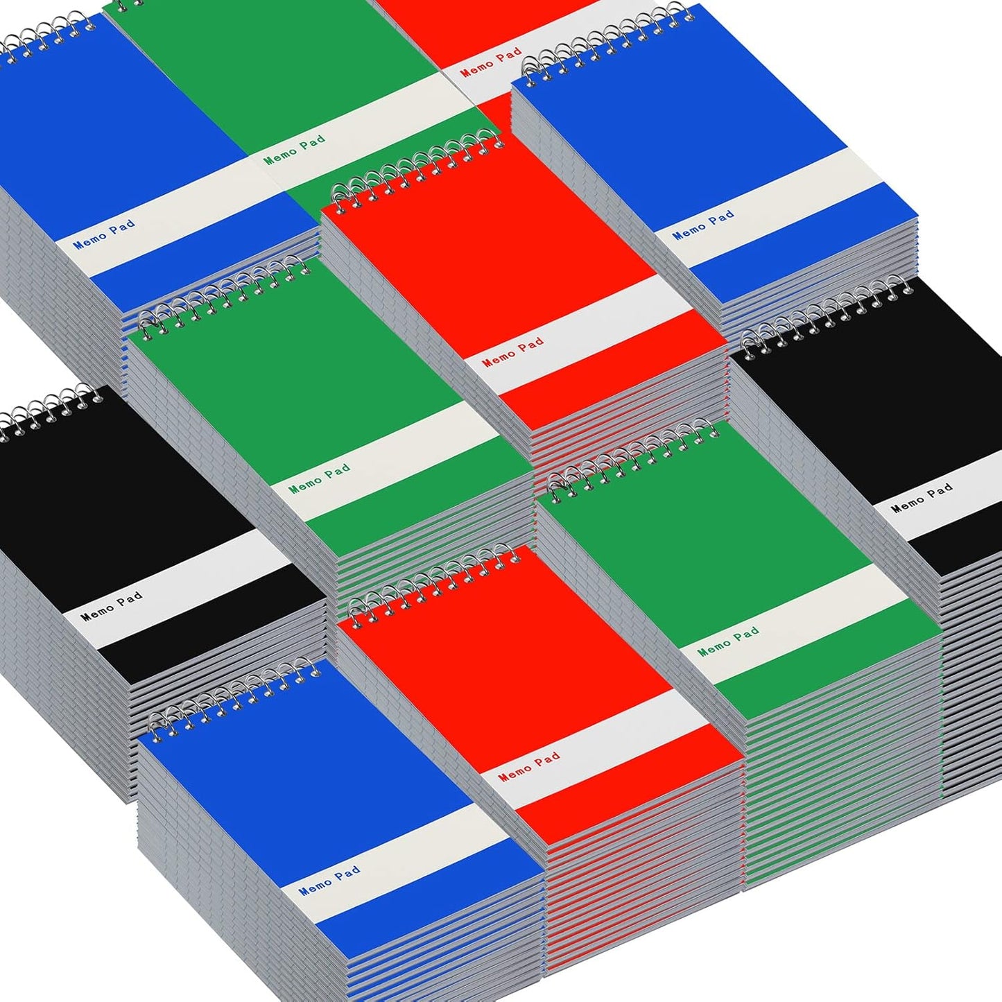 Spiral Memo Book (200 Pads) Compact & Colorful!