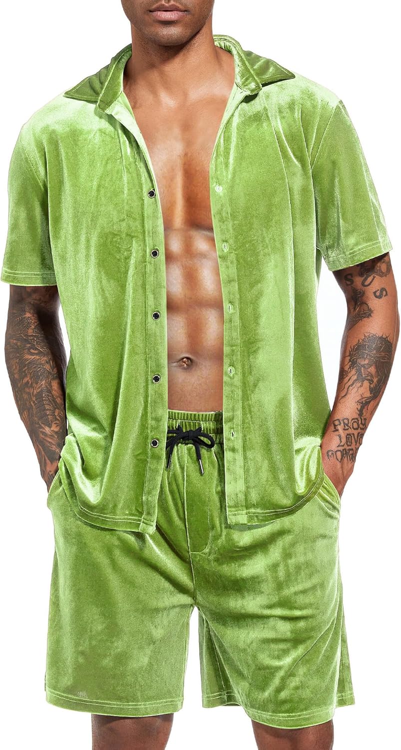 LecGee Men Summer Casual Short Sets for Stylish Comfort