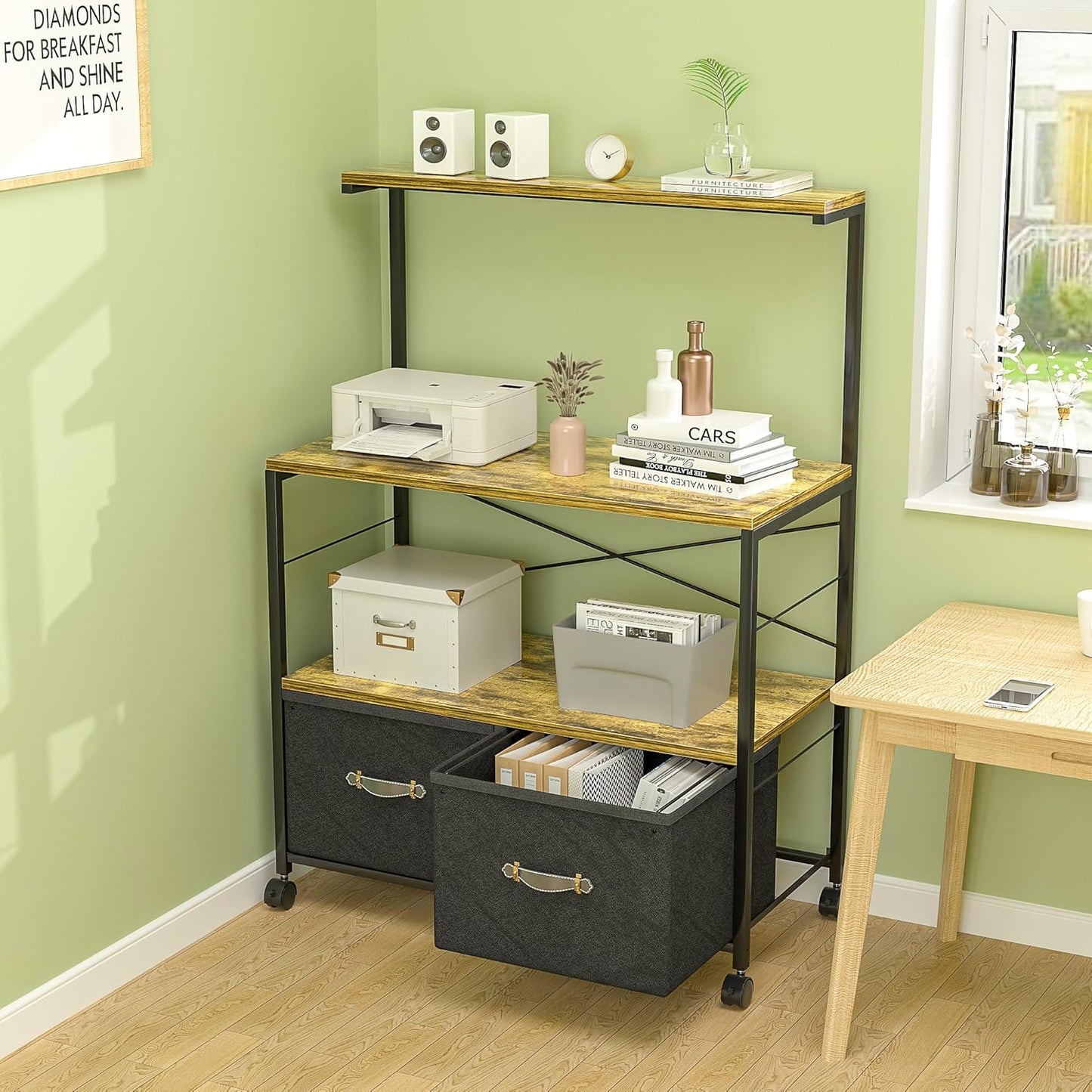 VECELO Mobile File Cabinet - Organize with Style