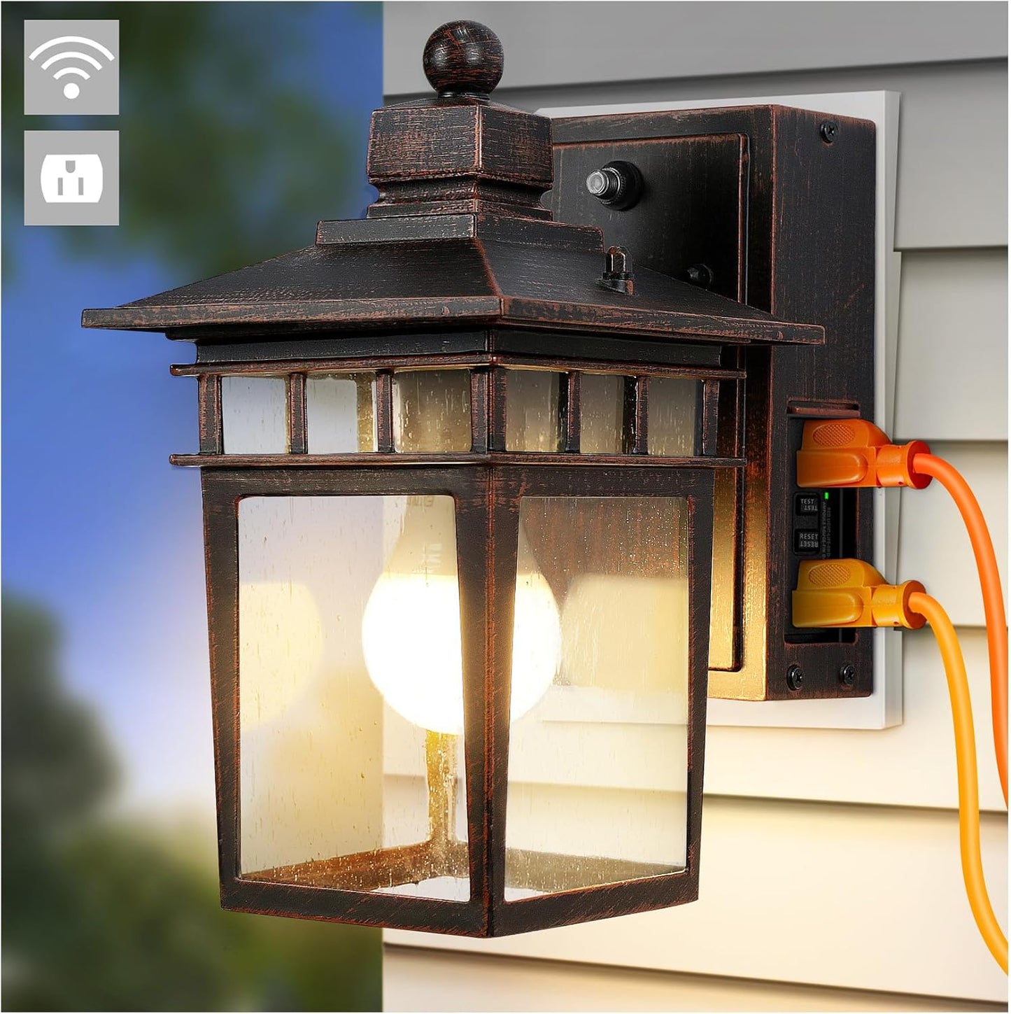 Outdoor Light with GFCI Outlet for Enhanced Safety and Style