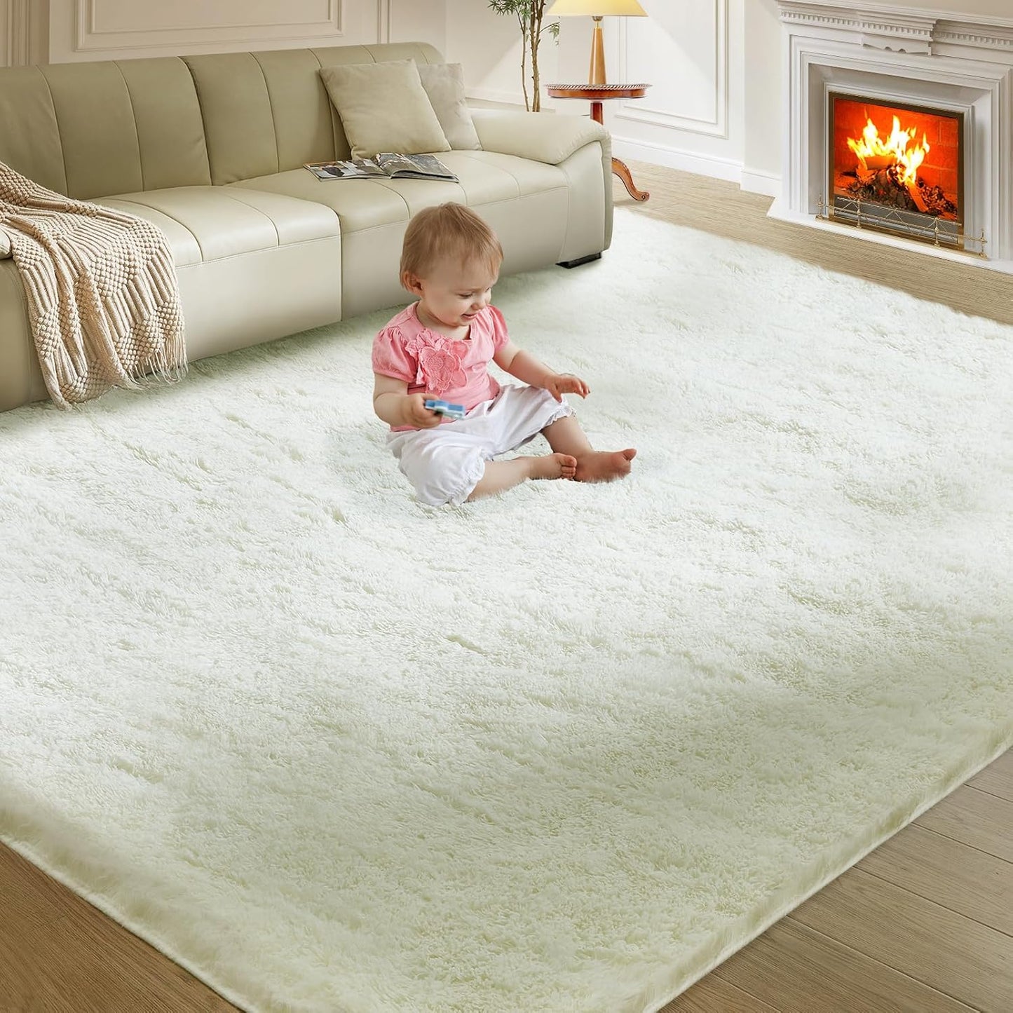 Ultra Soft Rug for Living Room - Fluffy Shag Area Rug