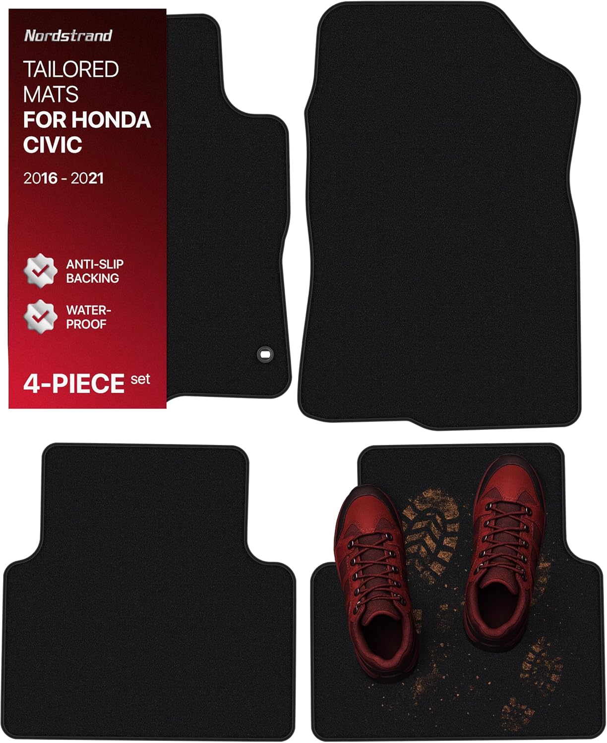 Custom 3D Fit Floor Mats for Honda Civic 2016 2021 - Heavy Duty