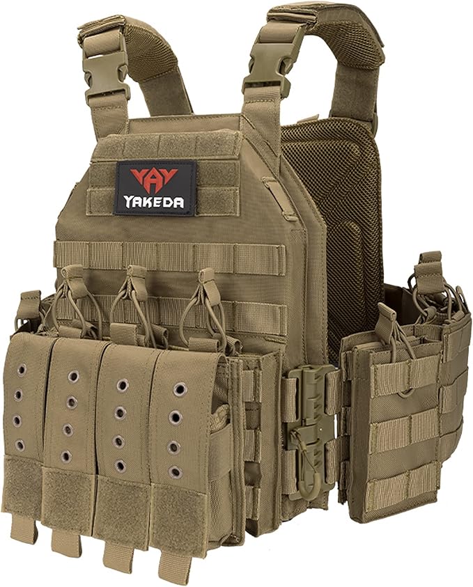 vAv YAKEDA Tactical Military Vest for Men Quick Release Outdoor Use