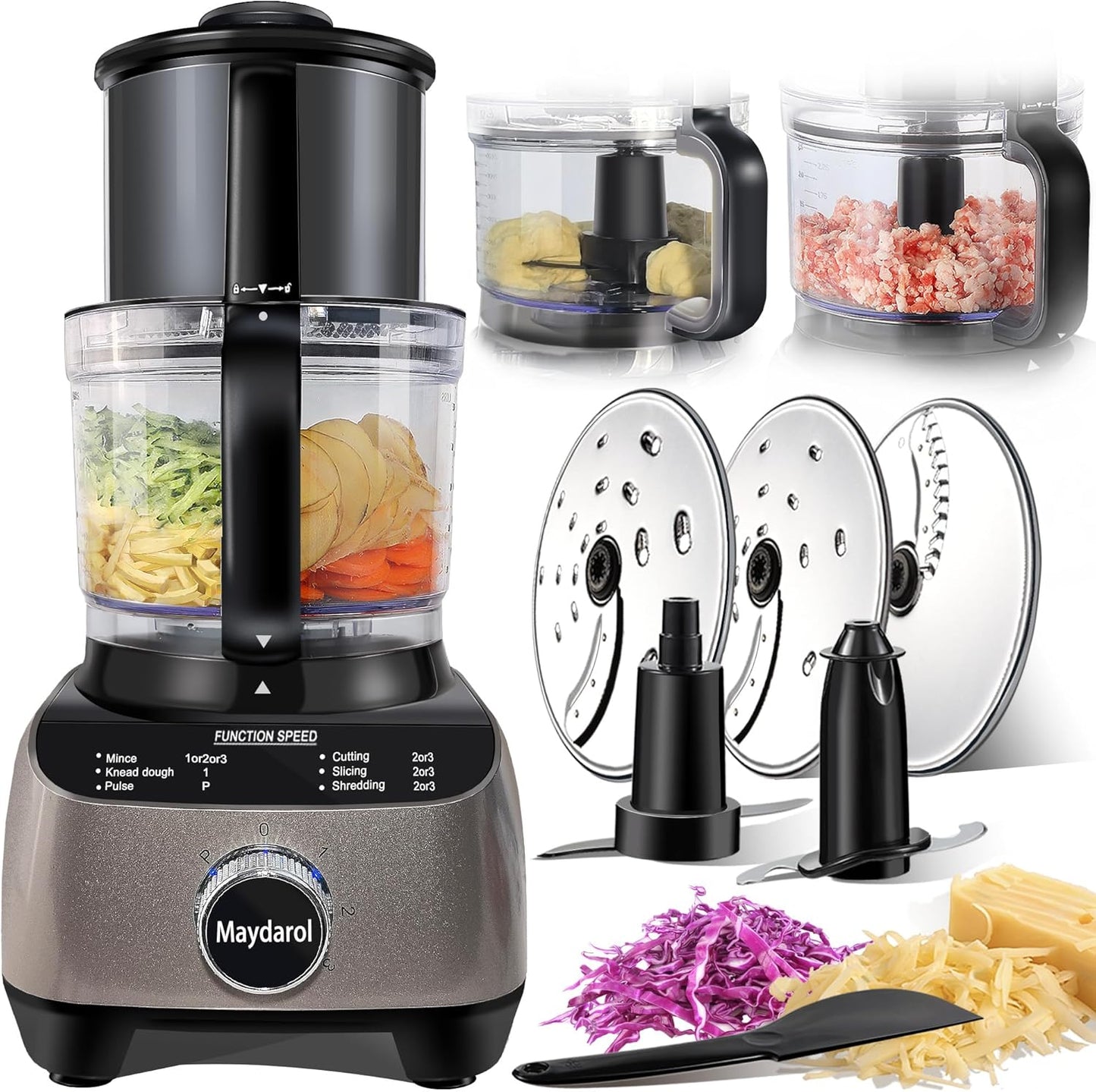 14 Cup Food Processor for Chopping, Blending, and Slicing