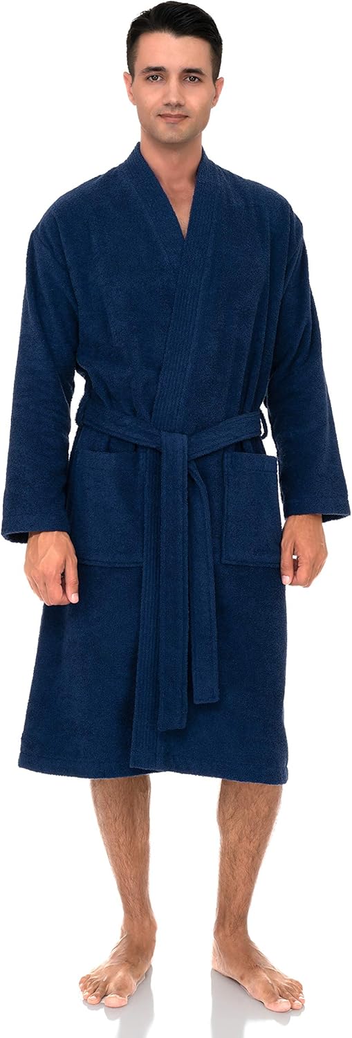 Soft Cotton Terry Cloth Bathrobe for Men - Comfortable & Versatile