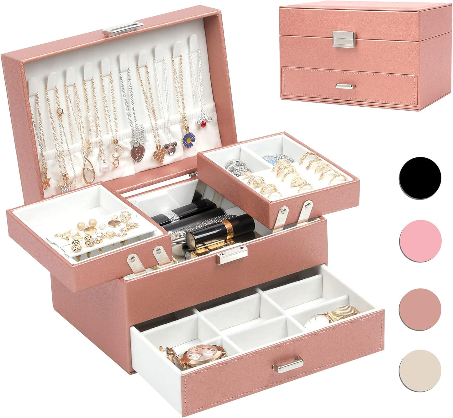 Dajasan Jewelry Organizer Box for Women - Elegant Storage Solution