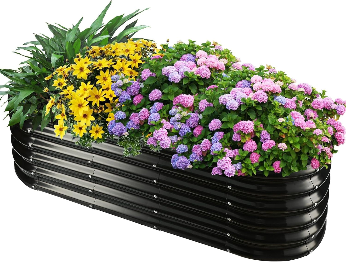 17 Inch Tall Outdoor Garden Raised Bed Kit for Flowers and Herbs