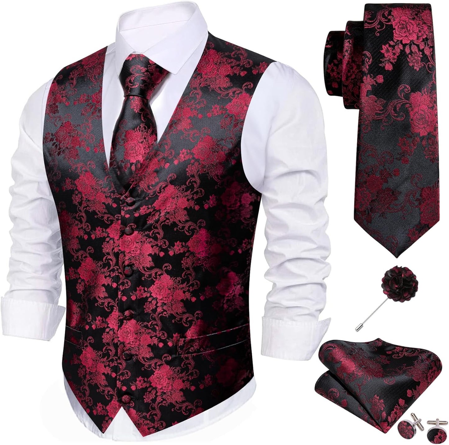 Stylish Barry.Wang Men's Suit Vest Set for Formal Occasions