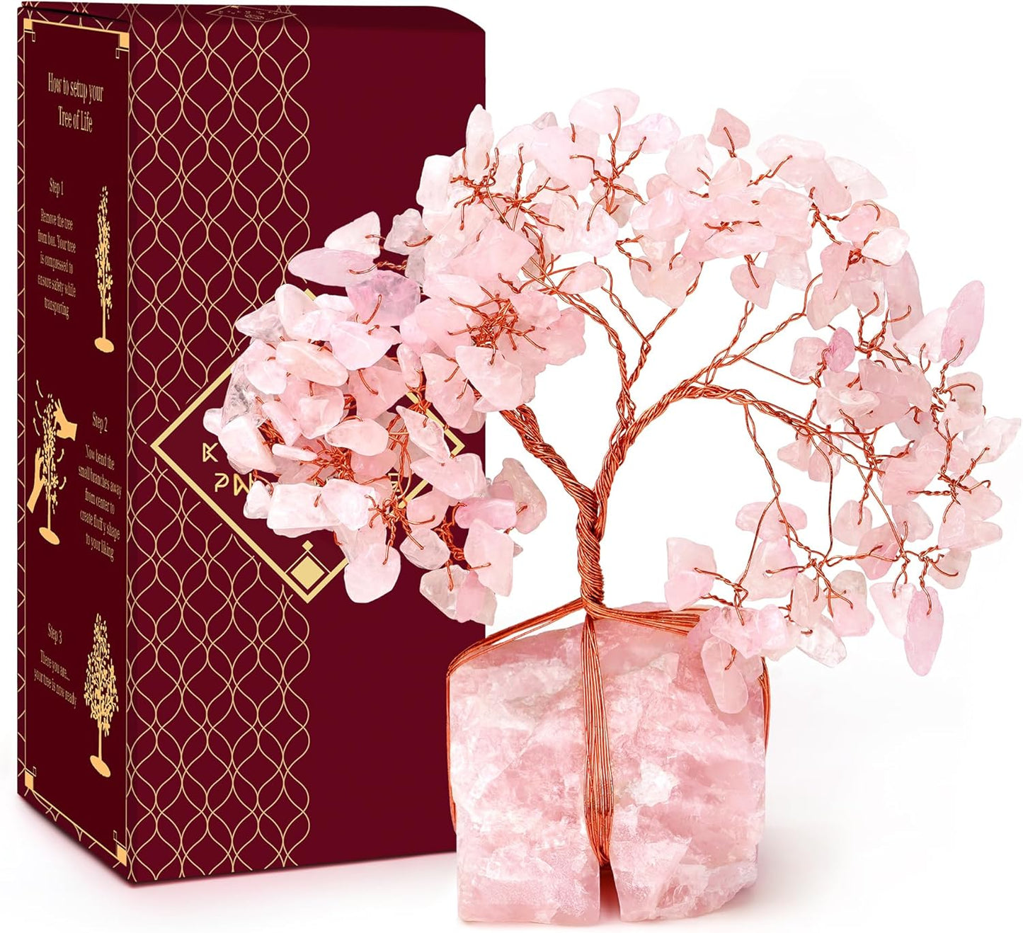 Rose Quartz Crystal Tree - Chakra Healing & Positive Energy