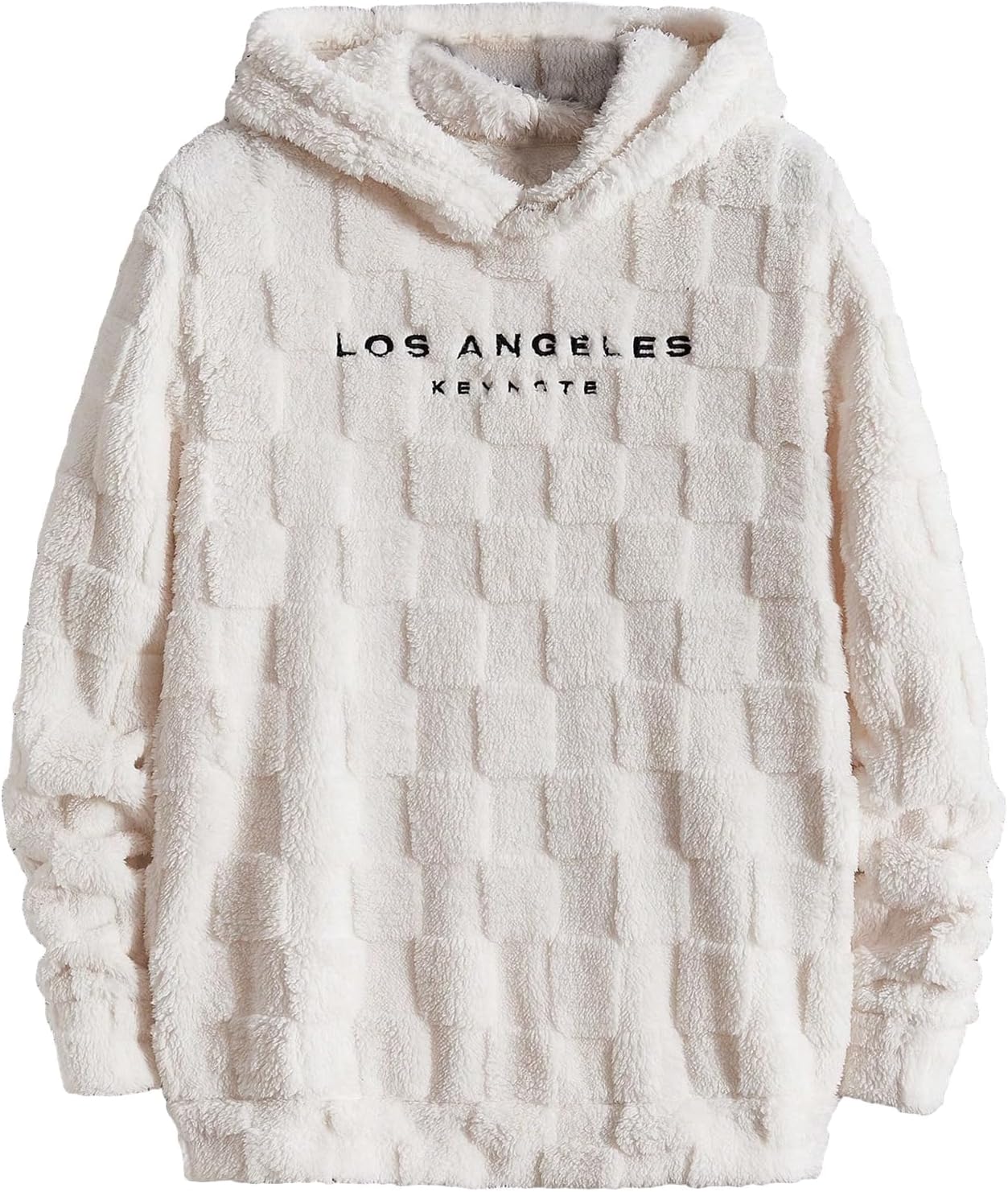 Verdusa Cozy Men's Hoodie with Letter Embroidery