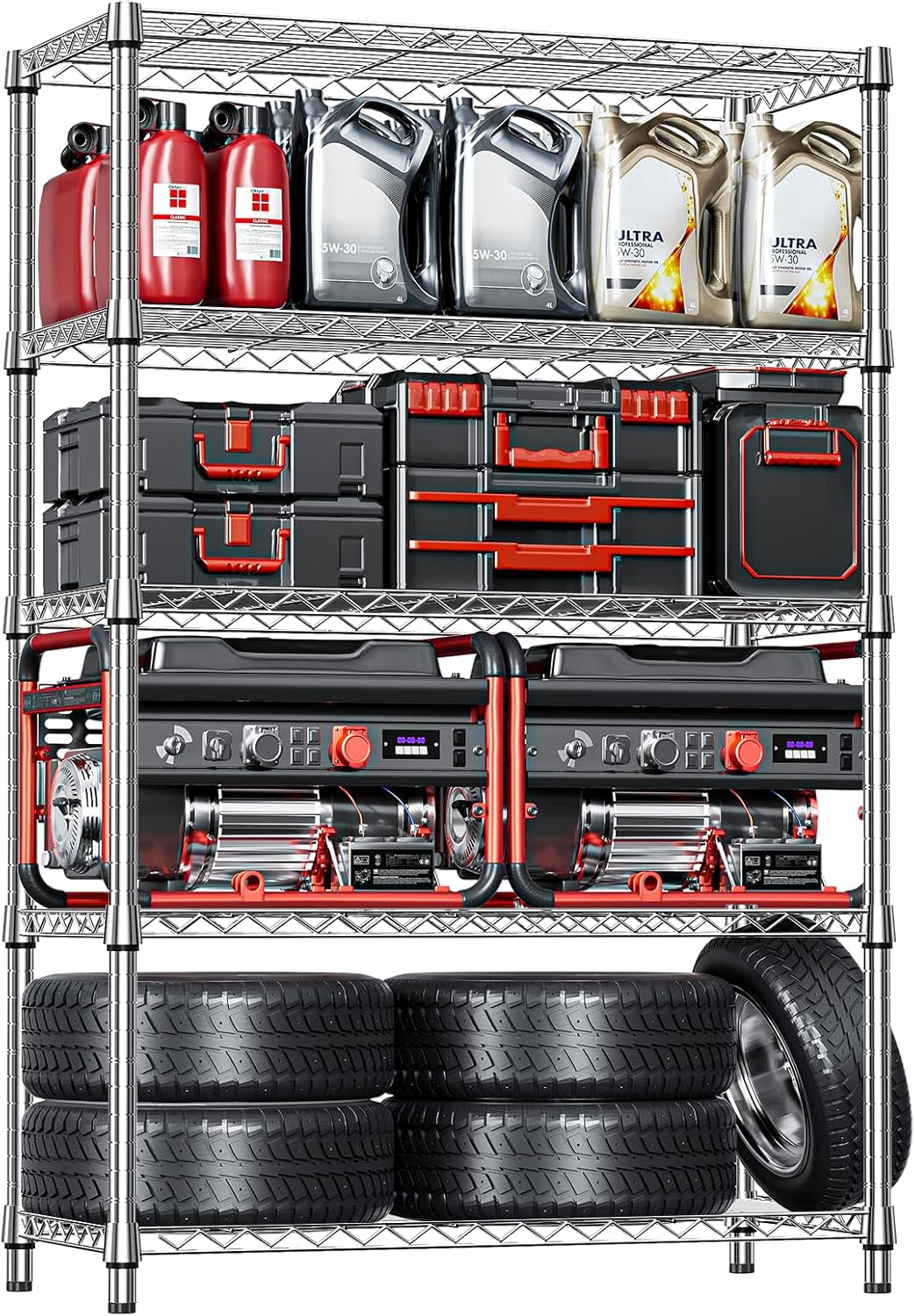 Heavy Duty 5-Tier Metal Storage Shelving Unit for All Needs
