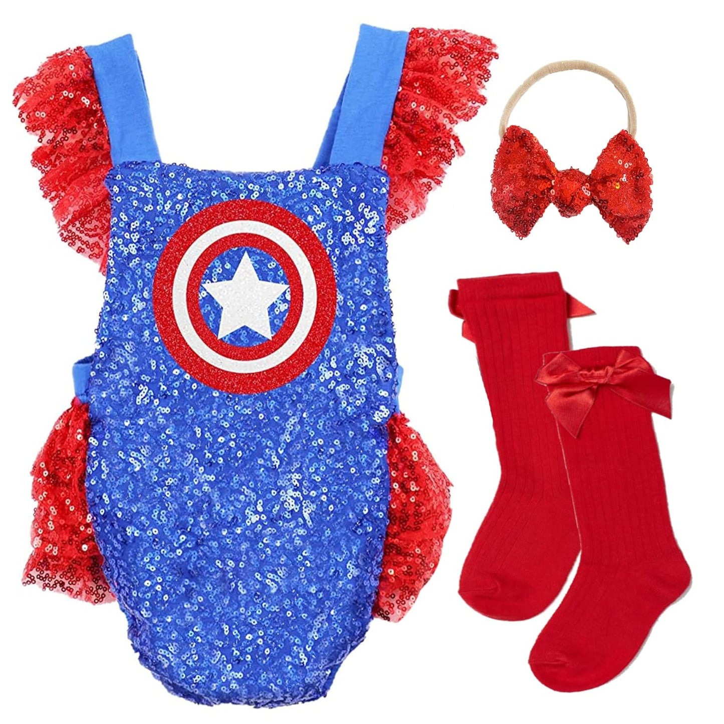 Superhero Inspired Baby Girl Halloween Costume for 3-6 Months