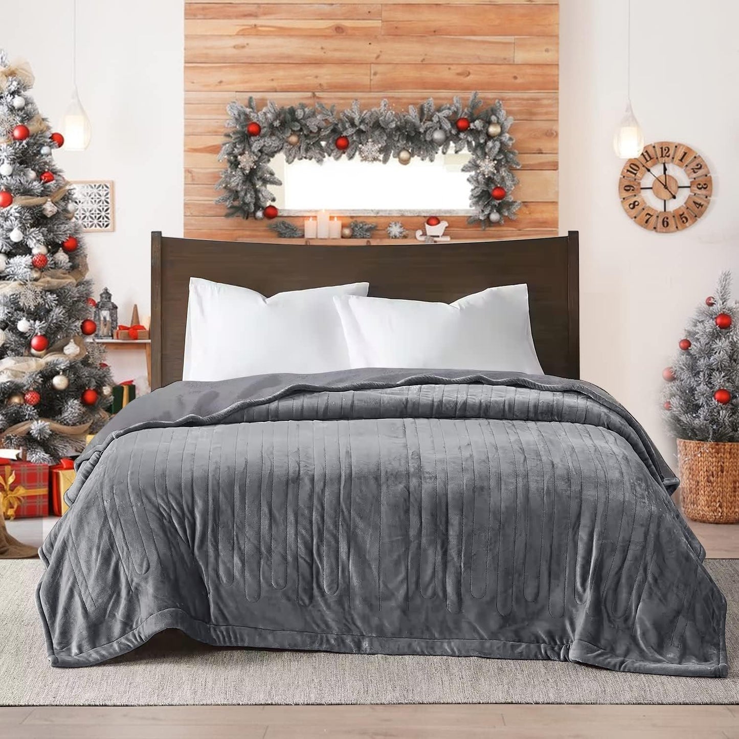 SUNVIVI Heated Blanket King Size with Dual Control and 10 Settings
