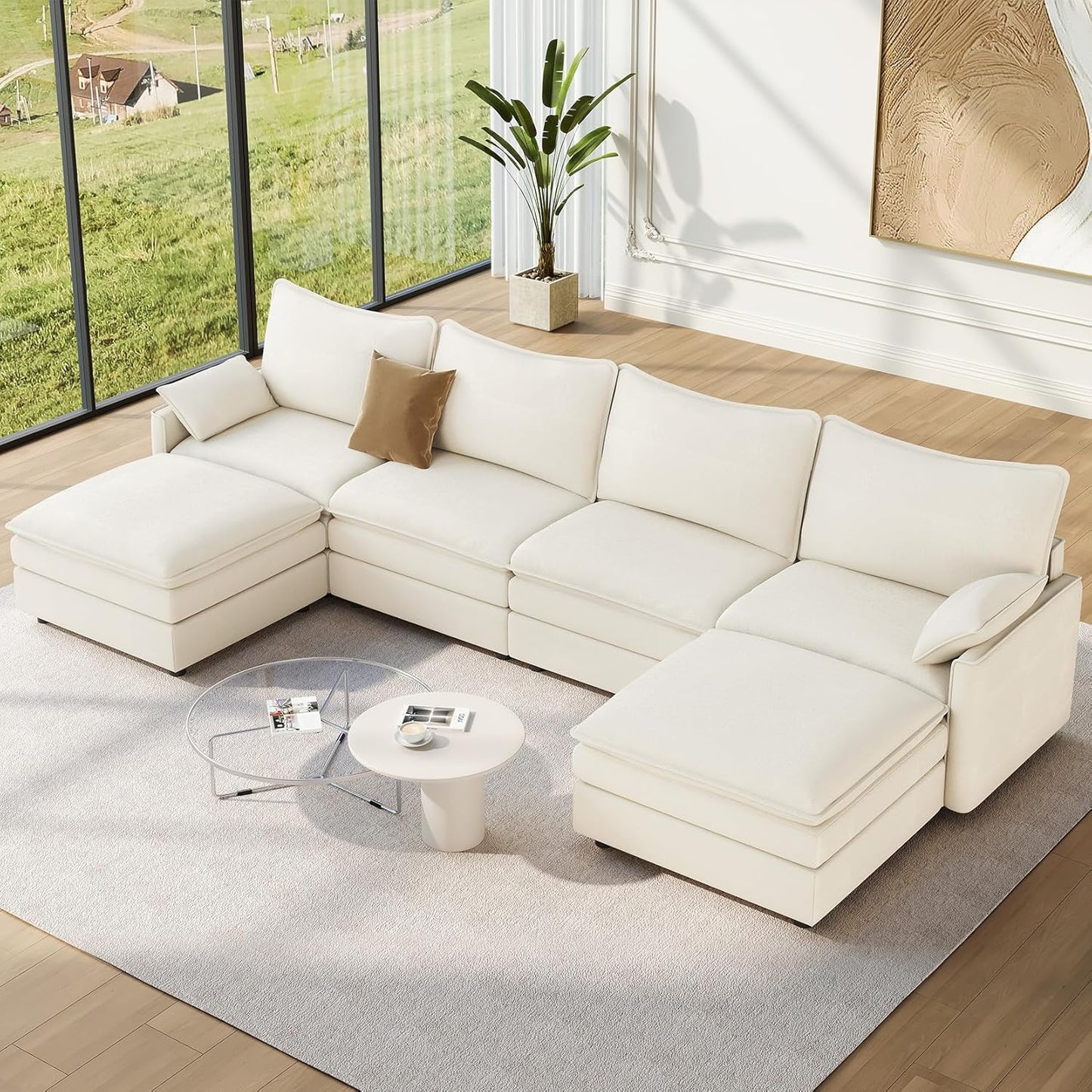 Vesgantti 142in U Shaped Sectional Couch for Ultimate Comfort
