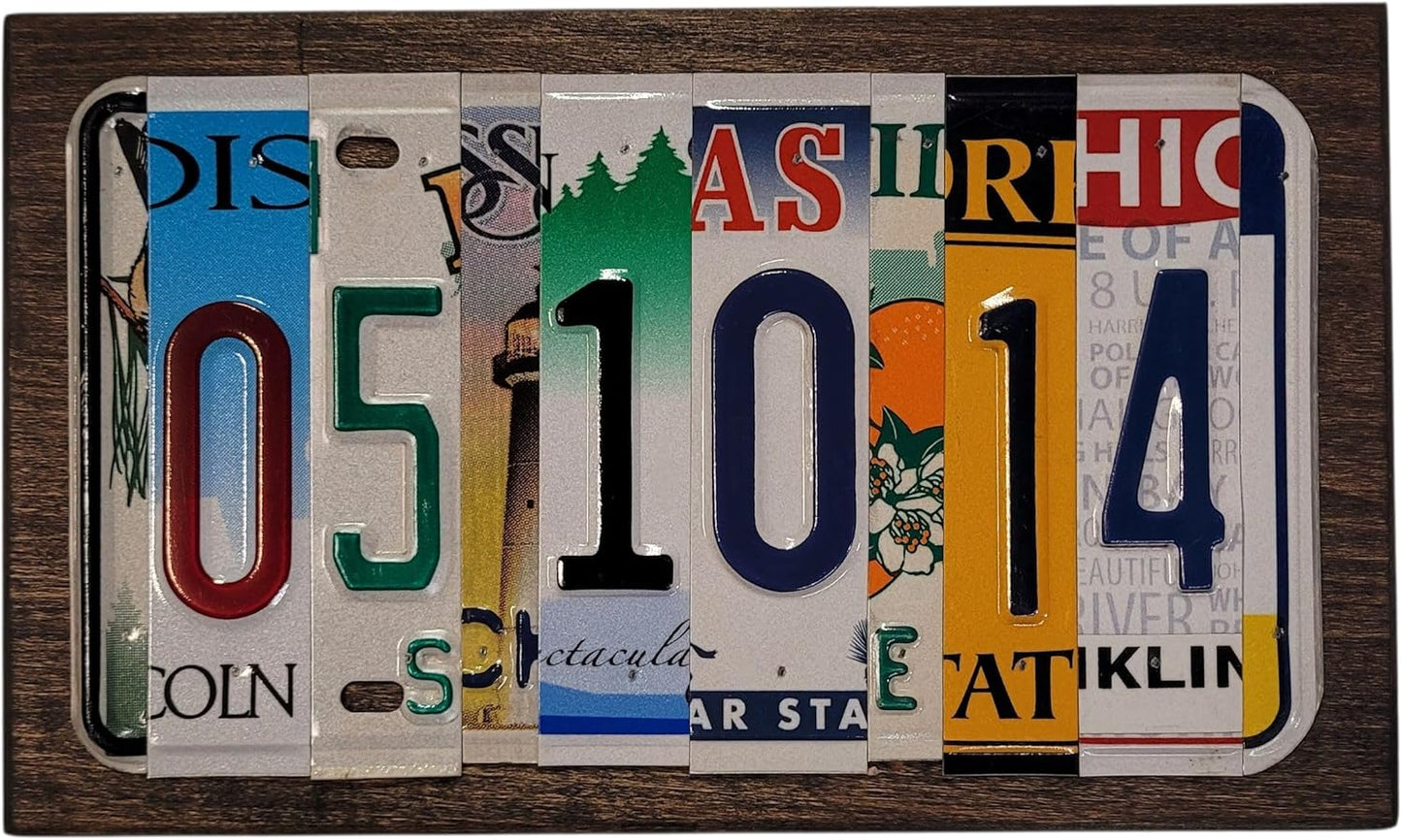 Customized 10th Anniversary Aluminum License Plate Sign Gift
