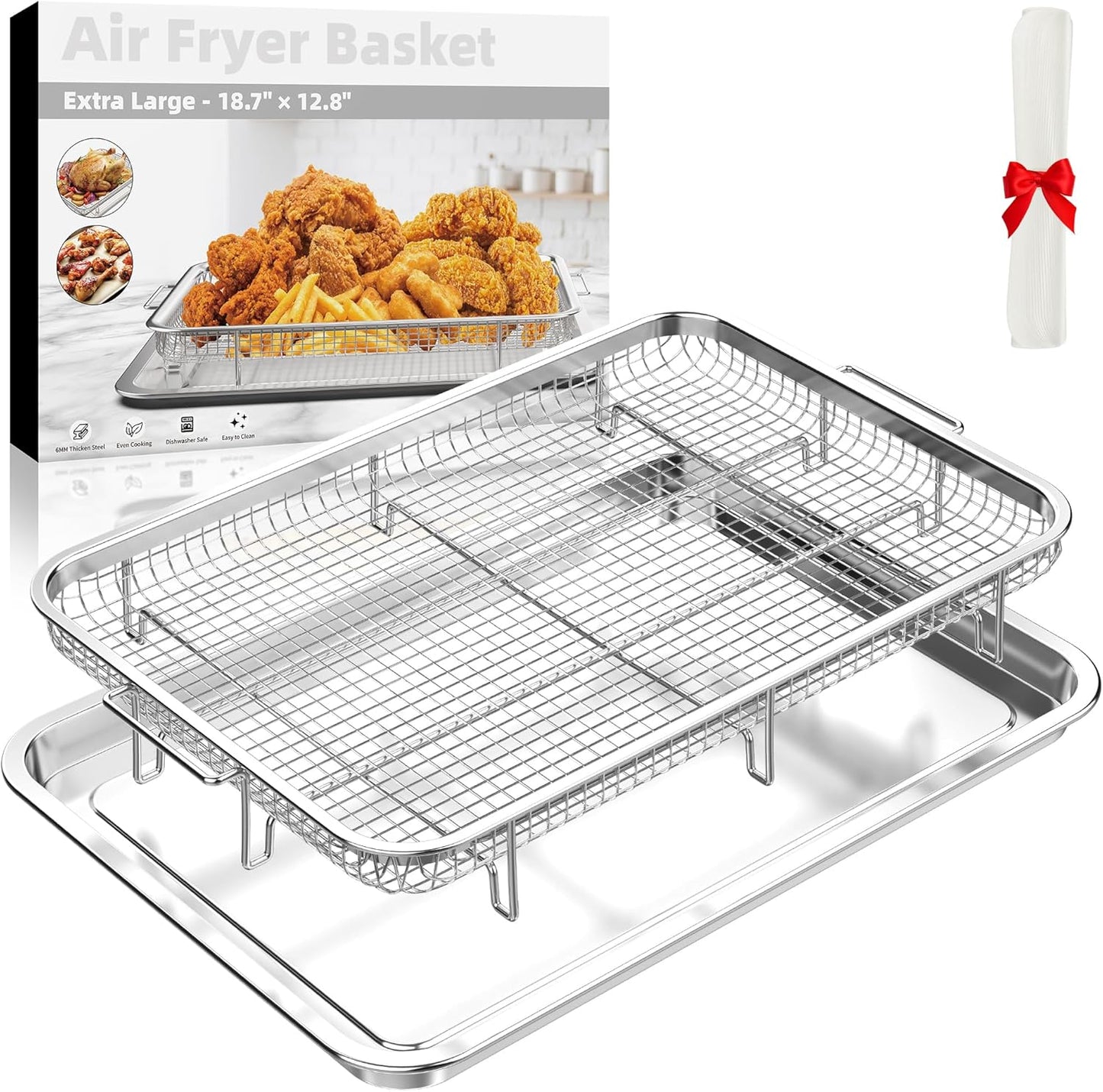 Extra Large Air Fryer Basket for Crispy Goodness