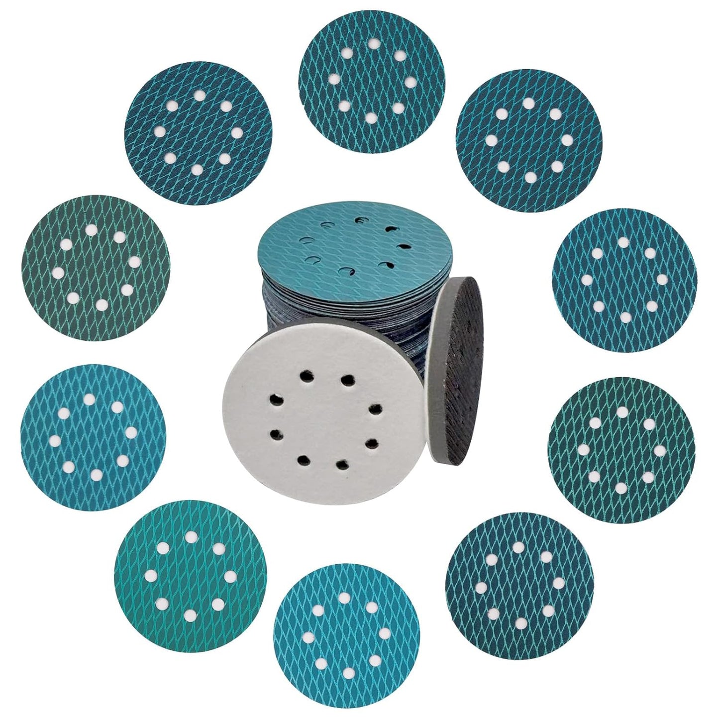 5 Inch Rhombus Sanding Discs for Orbital Sander - 140PCS Set