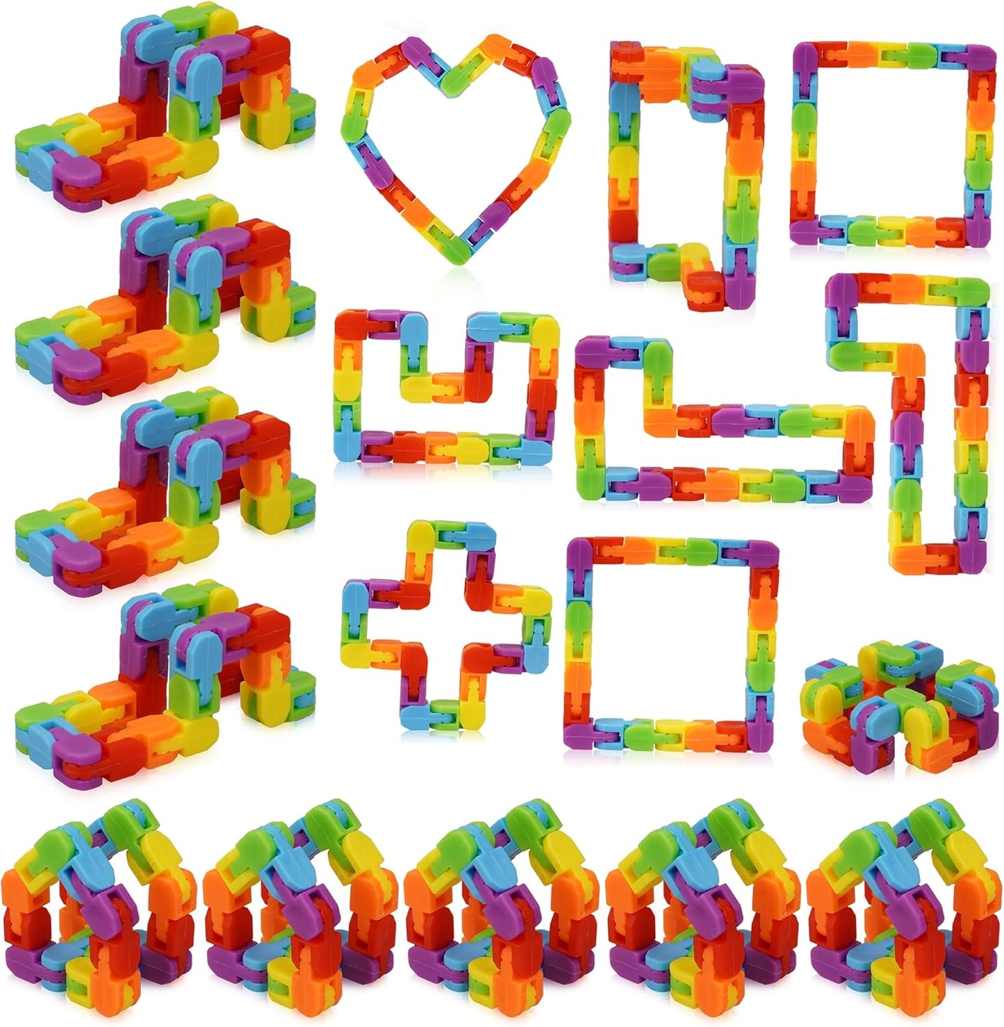 Ganowo Wacky Tracks 24 Pack: Snap & Click Sensory Fidgets
