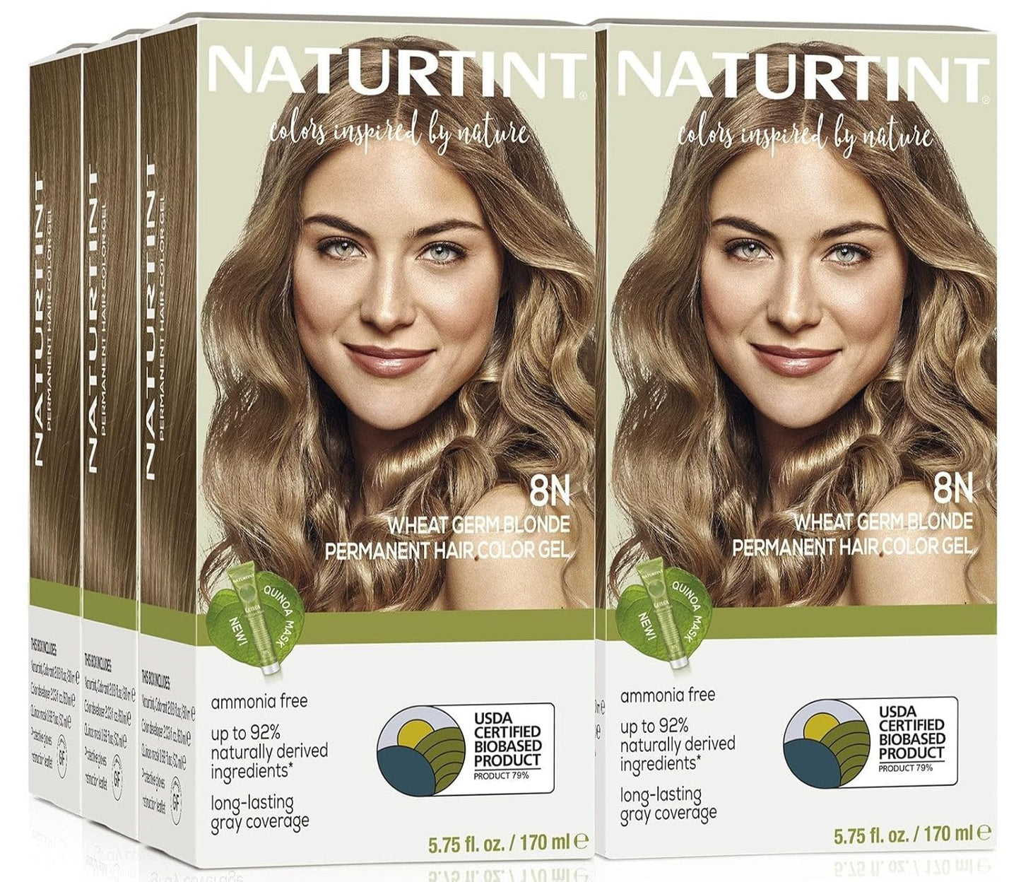 Naturtint 8N Wheat Germ Blonde Hair Color - Ammonia Free & Vegan