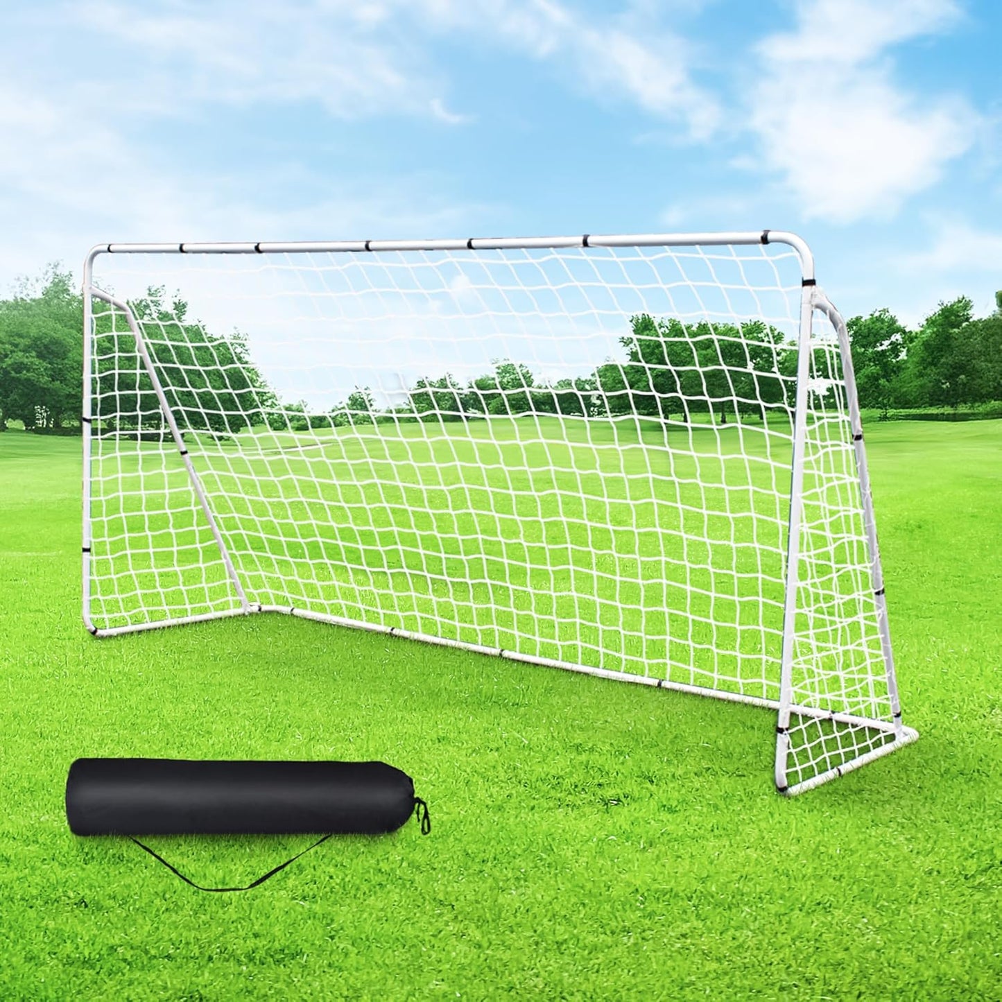 F2C Soccer Net 12x6 FT Goal for Backyard Training and Fun