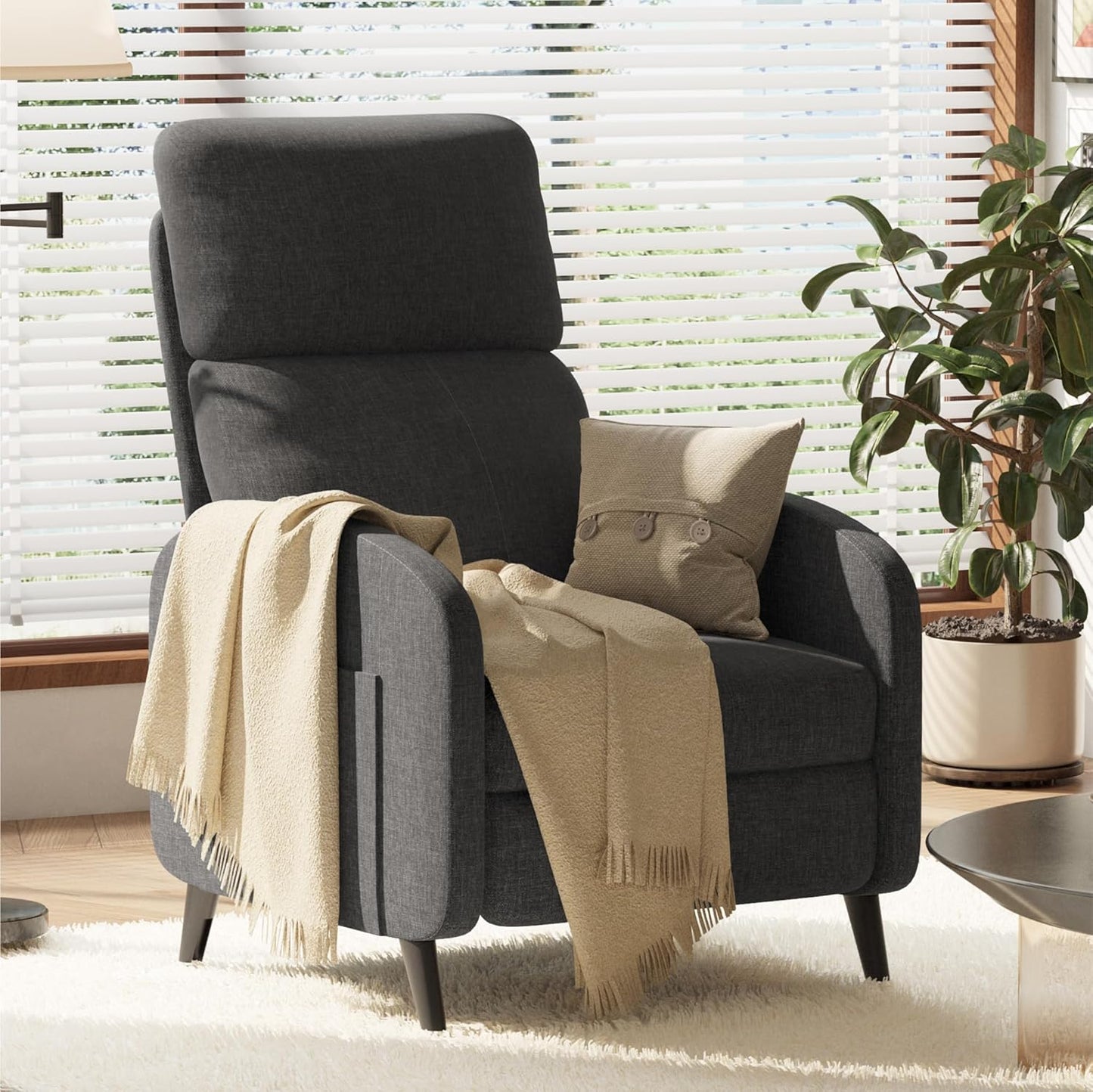 Flexispot Gray Recliner Chair with Extended Footrest