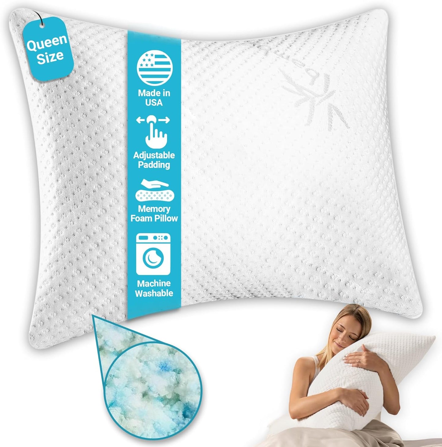 Xtreme Comforts Shredded Memory Foam Pillow for All Sleepers