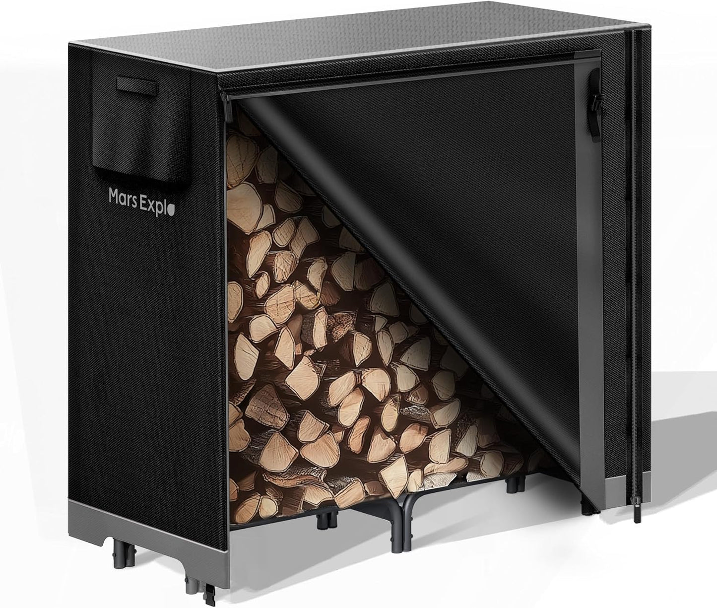 4ft Firewood Log Rack with Cover for Outdoor Storage Needs