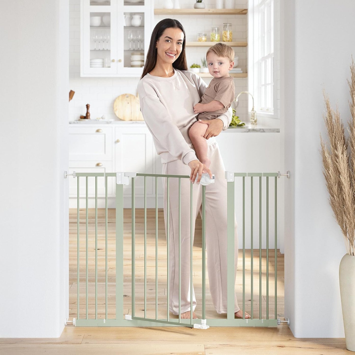 Comfy Cubs Baby Safety Gate - Adjustable 42in Barrier for Kids
