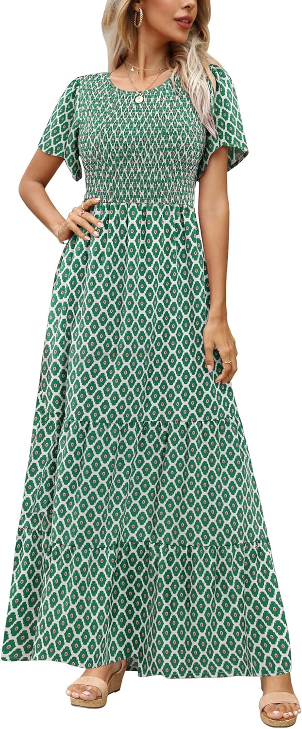 Kranda Women Floral Maxi Dress for Summer and Fall Fashion