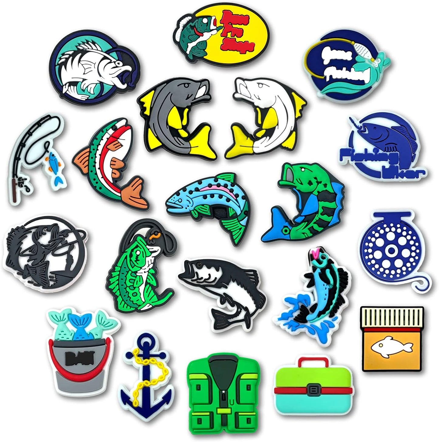 Upgrade Your Style with 35PCS Fishing Shoe Charms by Chionwen