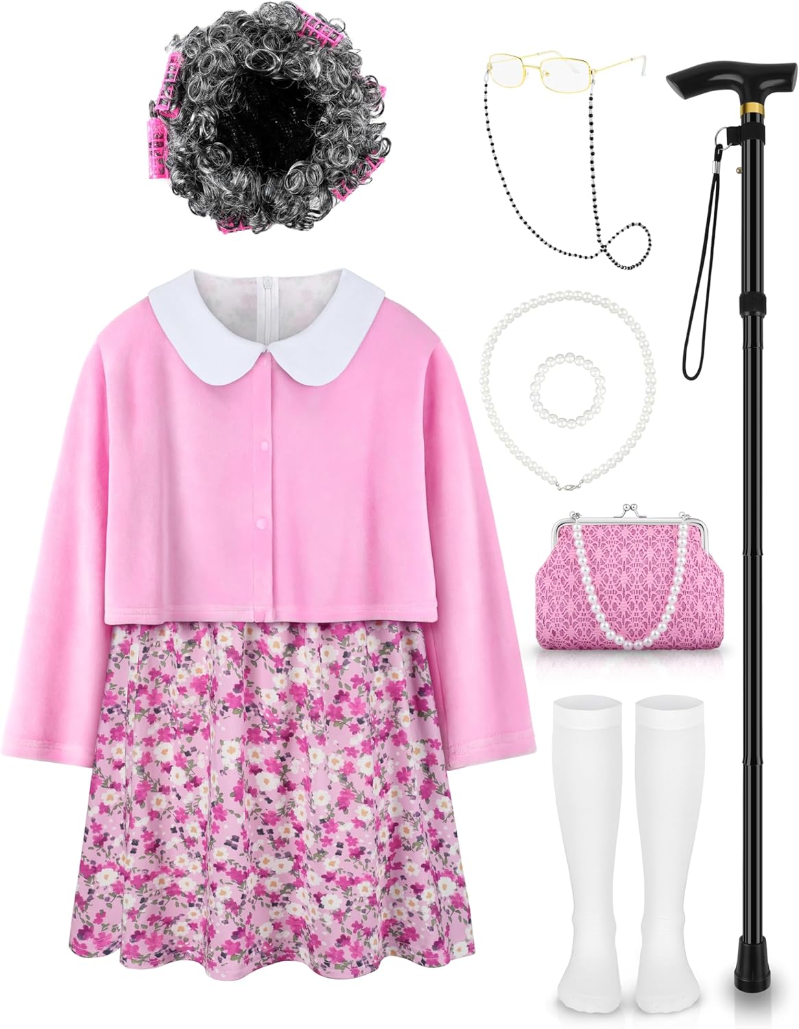 Old Lady Costume for Kids 100 Days of School Dress Up Fun