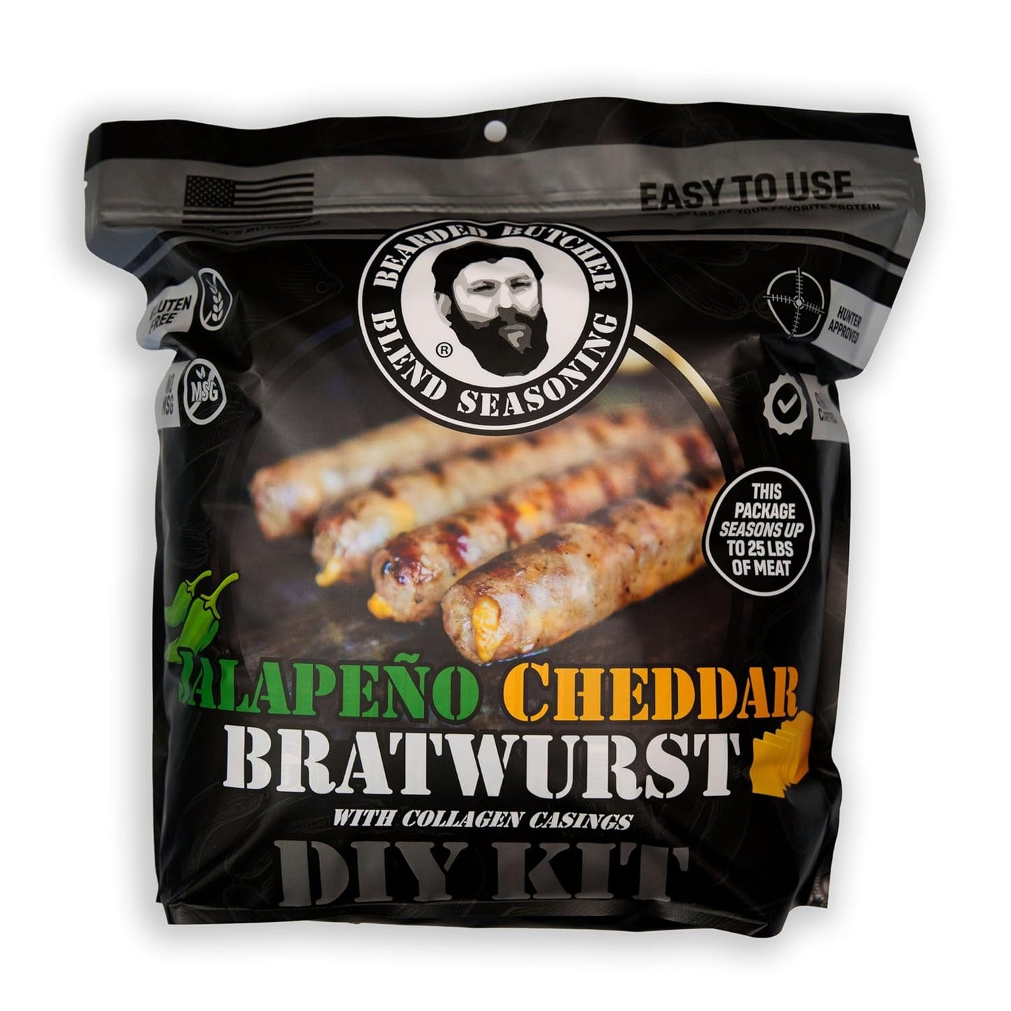 Bearded Butchers Jalapeno Cheddar Bratwurst DIY Kit for Home