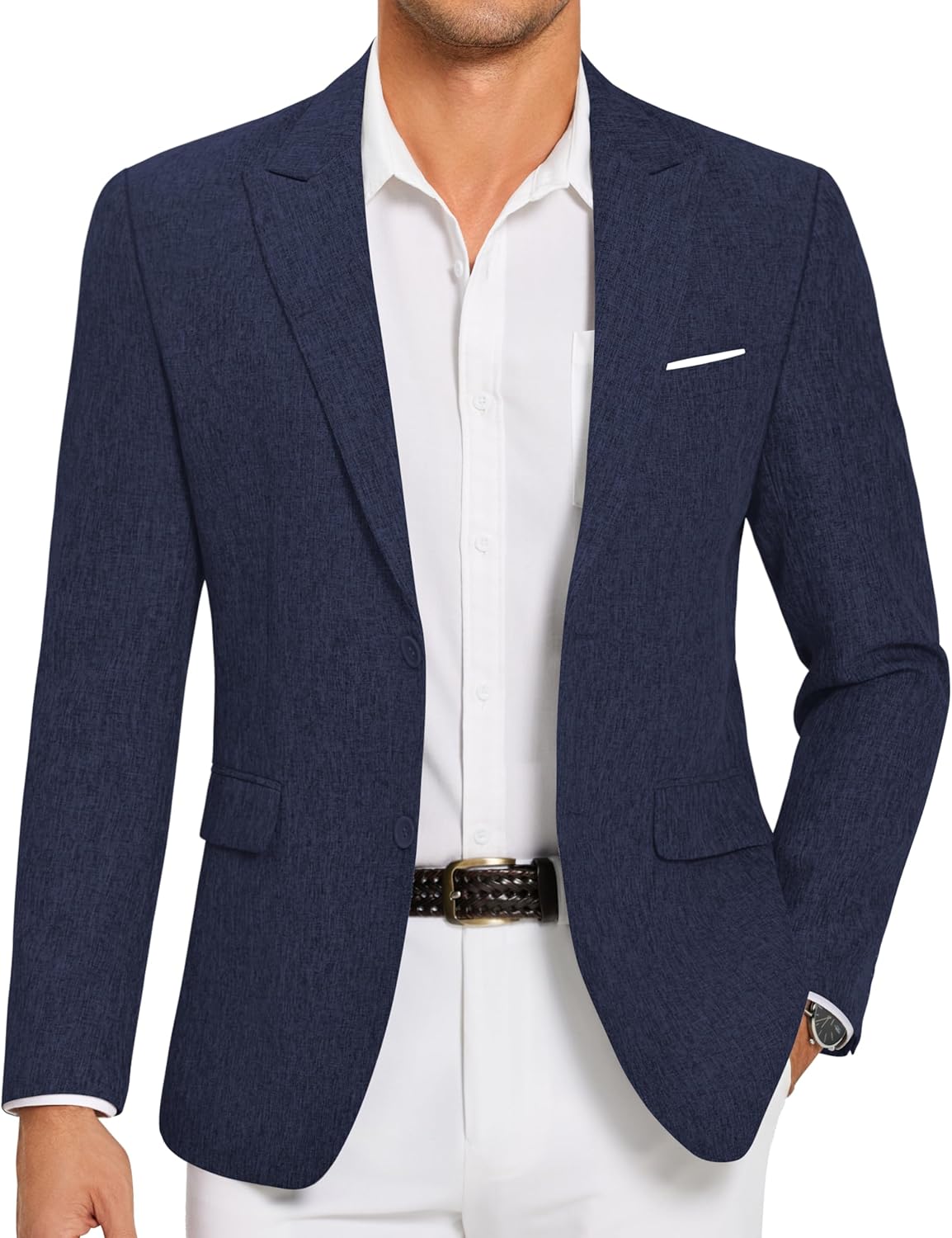 COOFANDY Mens Blazer Casual Two Buttons Sport Coat Slim Fit