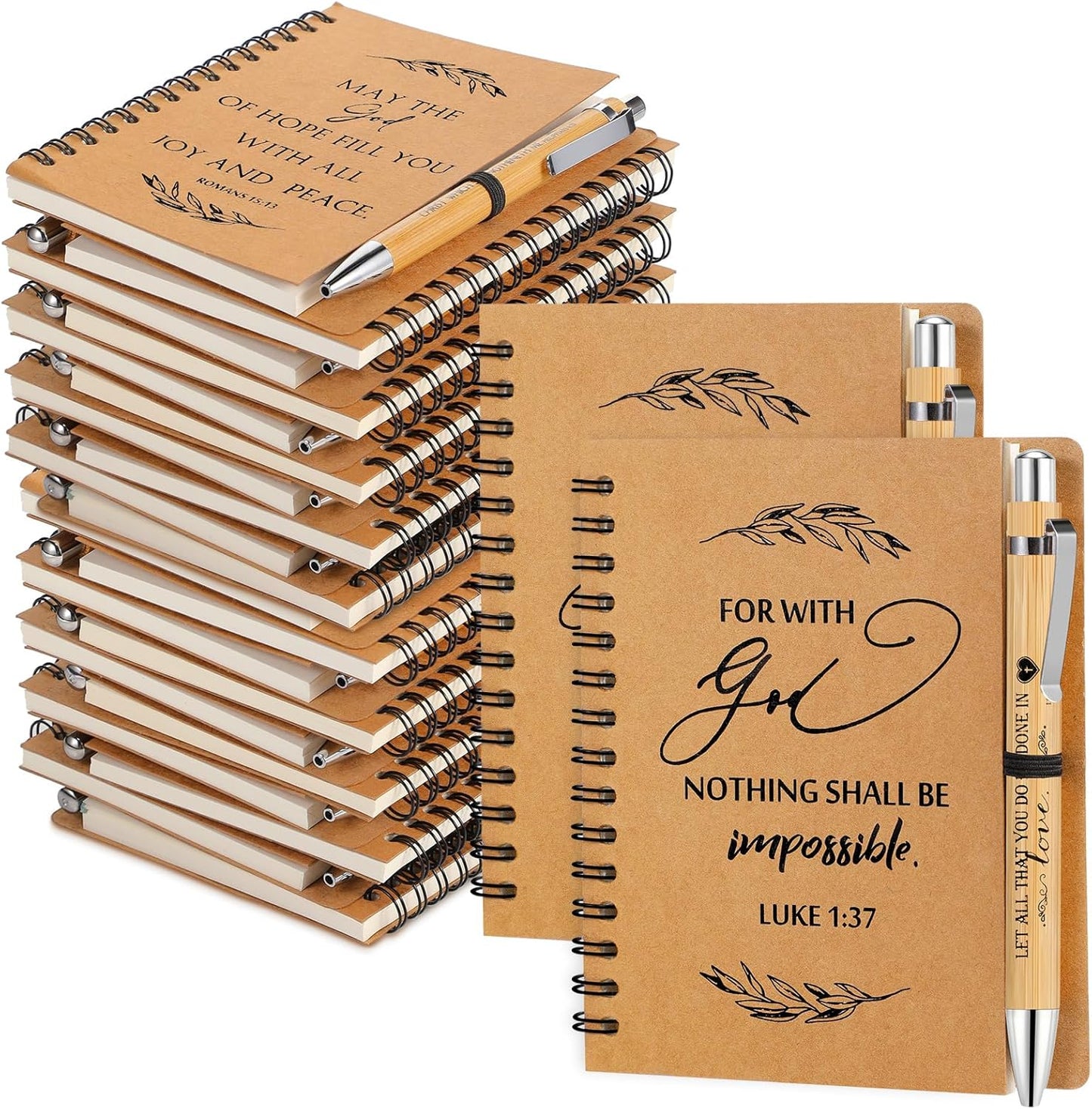 Kosiz 160 Pcs Christian Gifts Bulk with Notebooks and Pens