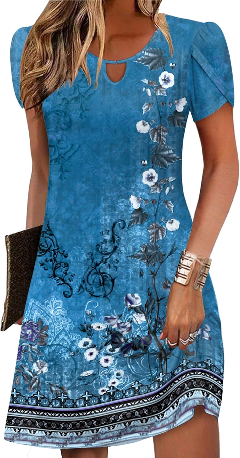 Zeagoo Women's Casual A-Line Dresses with Pockets for Summer