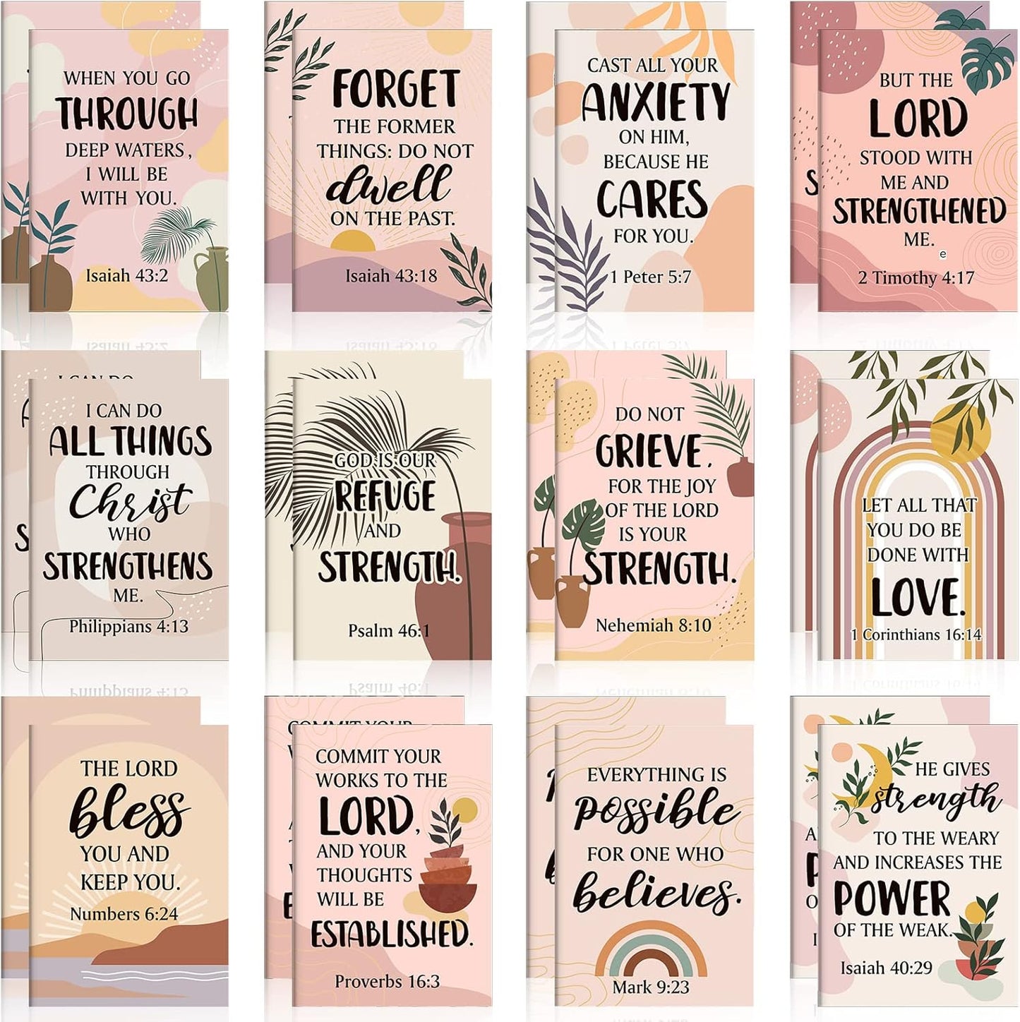Christian Scripture Pocket Notepads - Inspirational & Motivational (Rainbow)